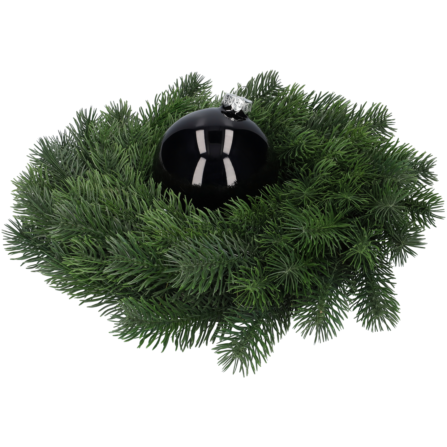 Glazen kerstballen - Set van 4 stuks/100mm - Glas - Black Combi - Zwart