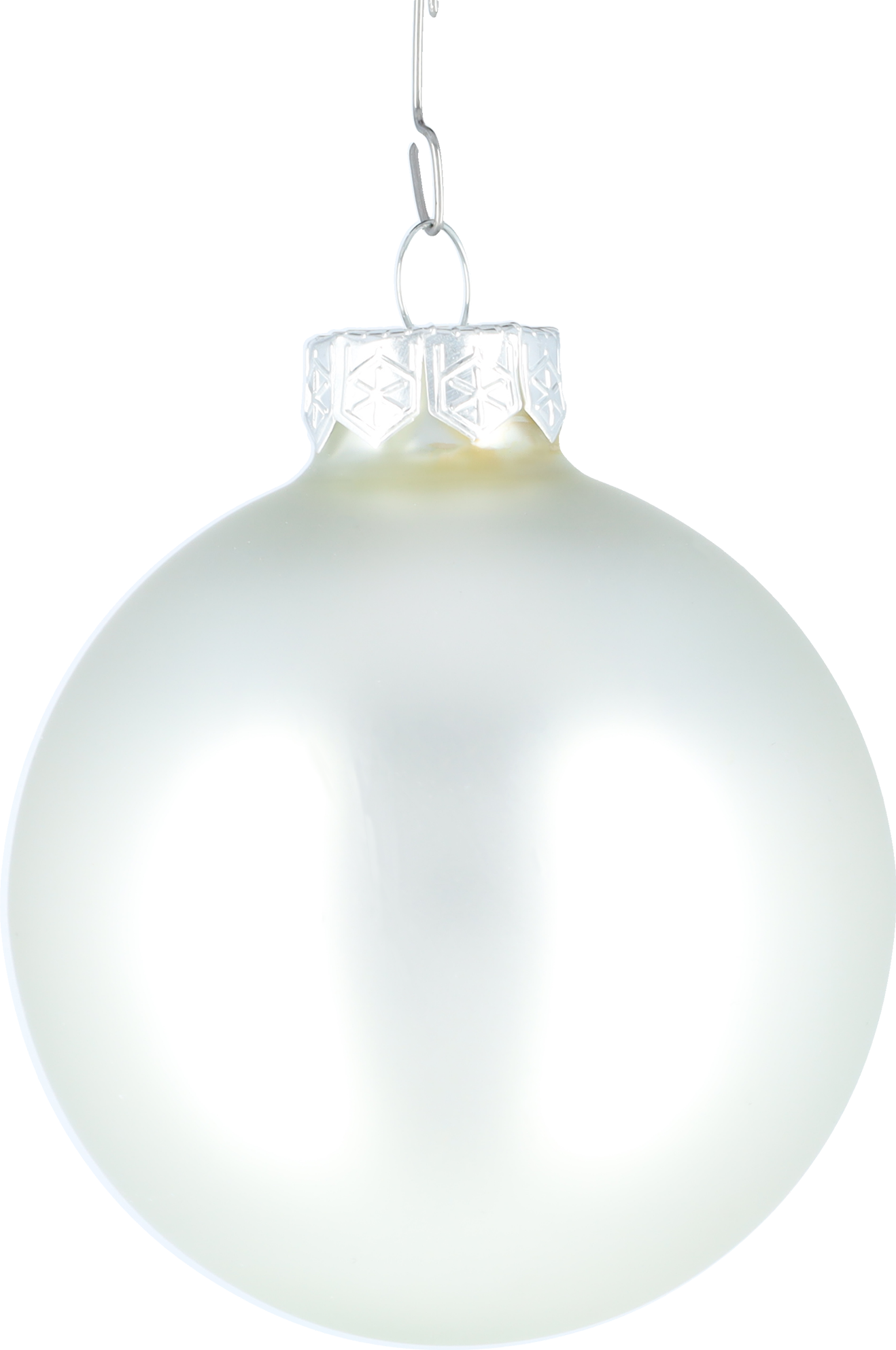 Glazen kerstballen - Set van 16 stuks/80mm - Glas - Matte Silver - Mat Zilver