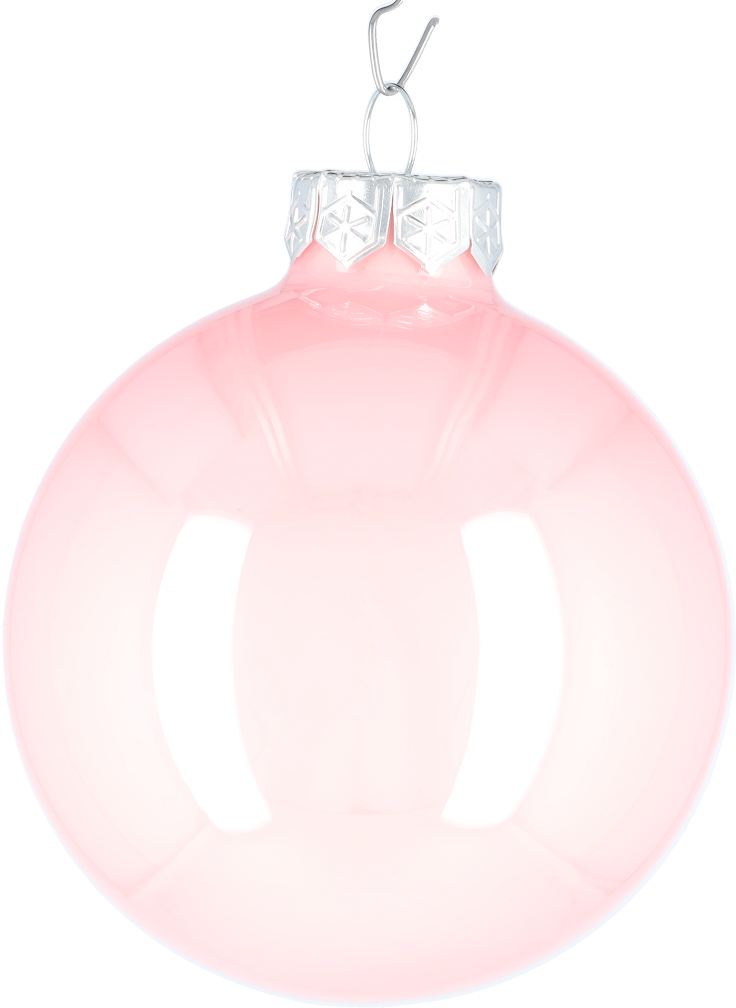 Glazen kerstballen - Set van 16 stuks/80mm - Glas - Powder Pink - Roze