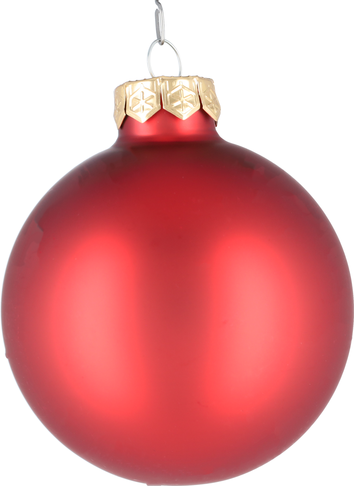 Glazen kerstballen - Set van 16 stuks/80mm - Glas - Rood Mat - Rood