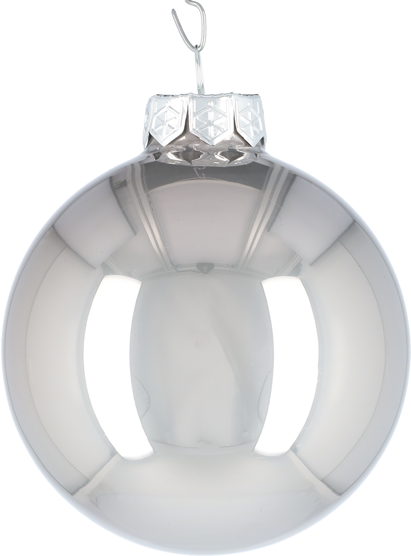Glazen kerstballen - Set van 16 stuks/80mm - Glas - Titan Grey - Grijs