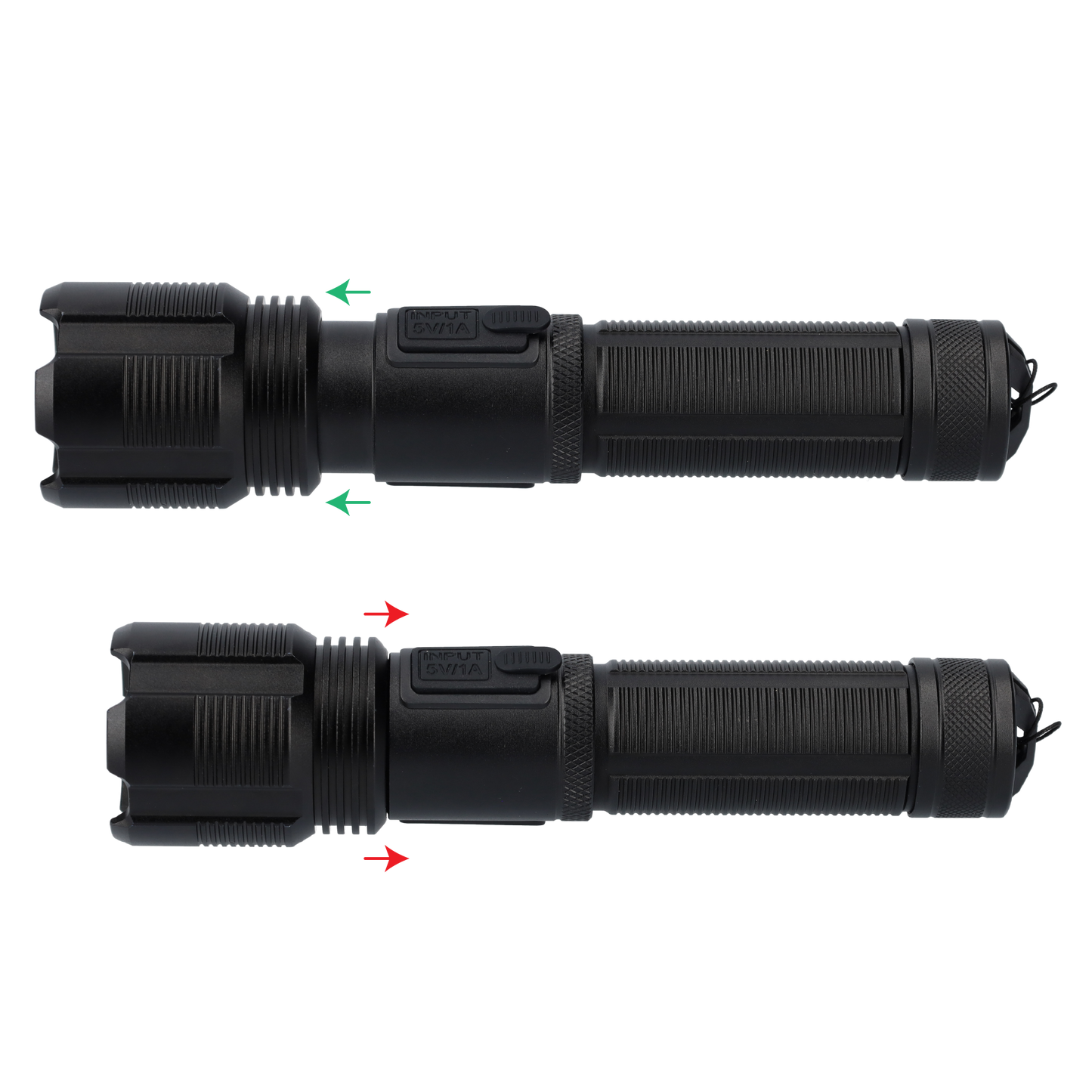 Led Zaklamp Aluminium - 4000 Lumen - Zaklampen met Zoomfunctie en Oplaadbaar met USB