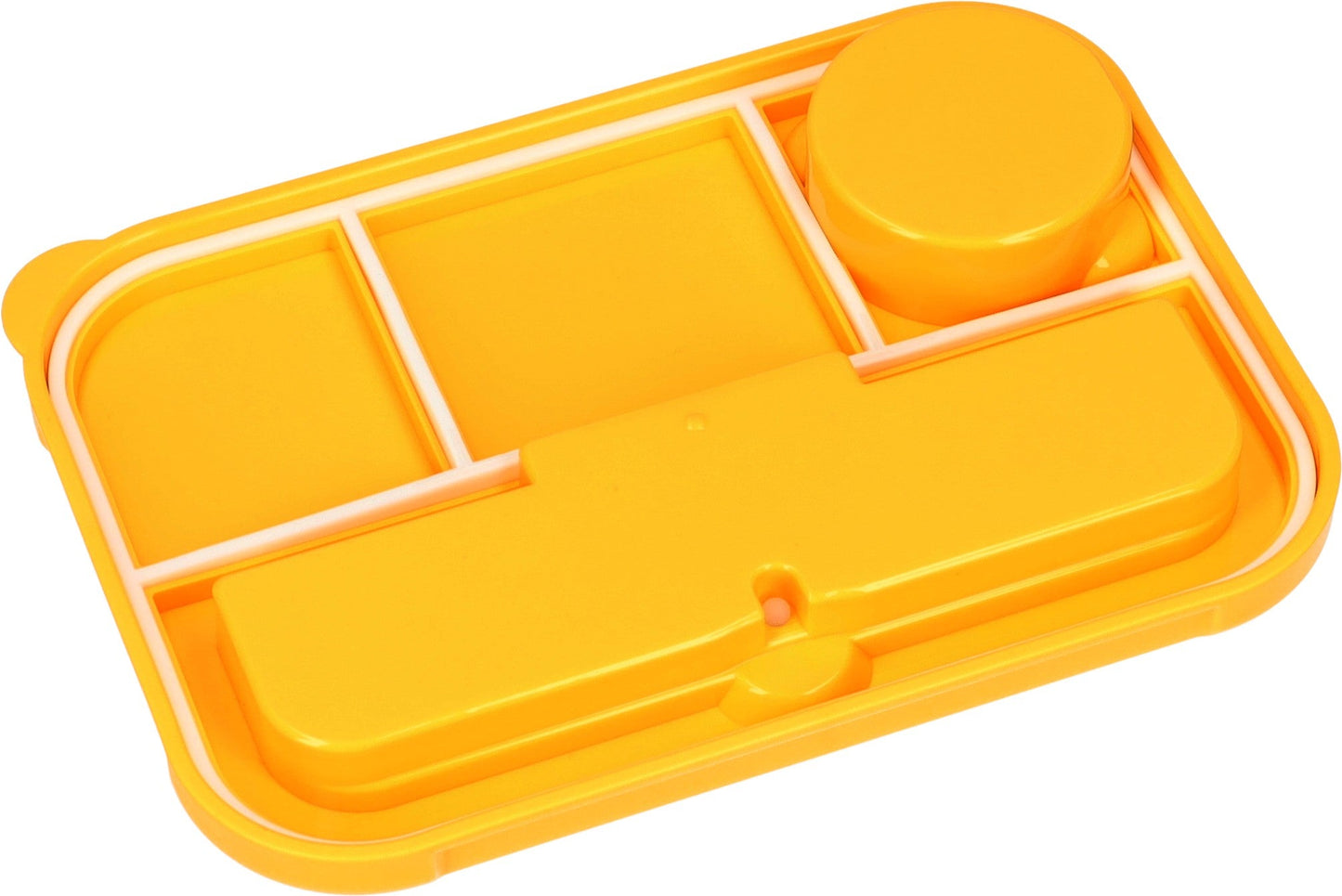 Mooie Lunchbox 1300ml - BPA vrij - Bentobox - Ook te gebruiken als Broodtrommel - Geel - Met Bestek en Sausbakje