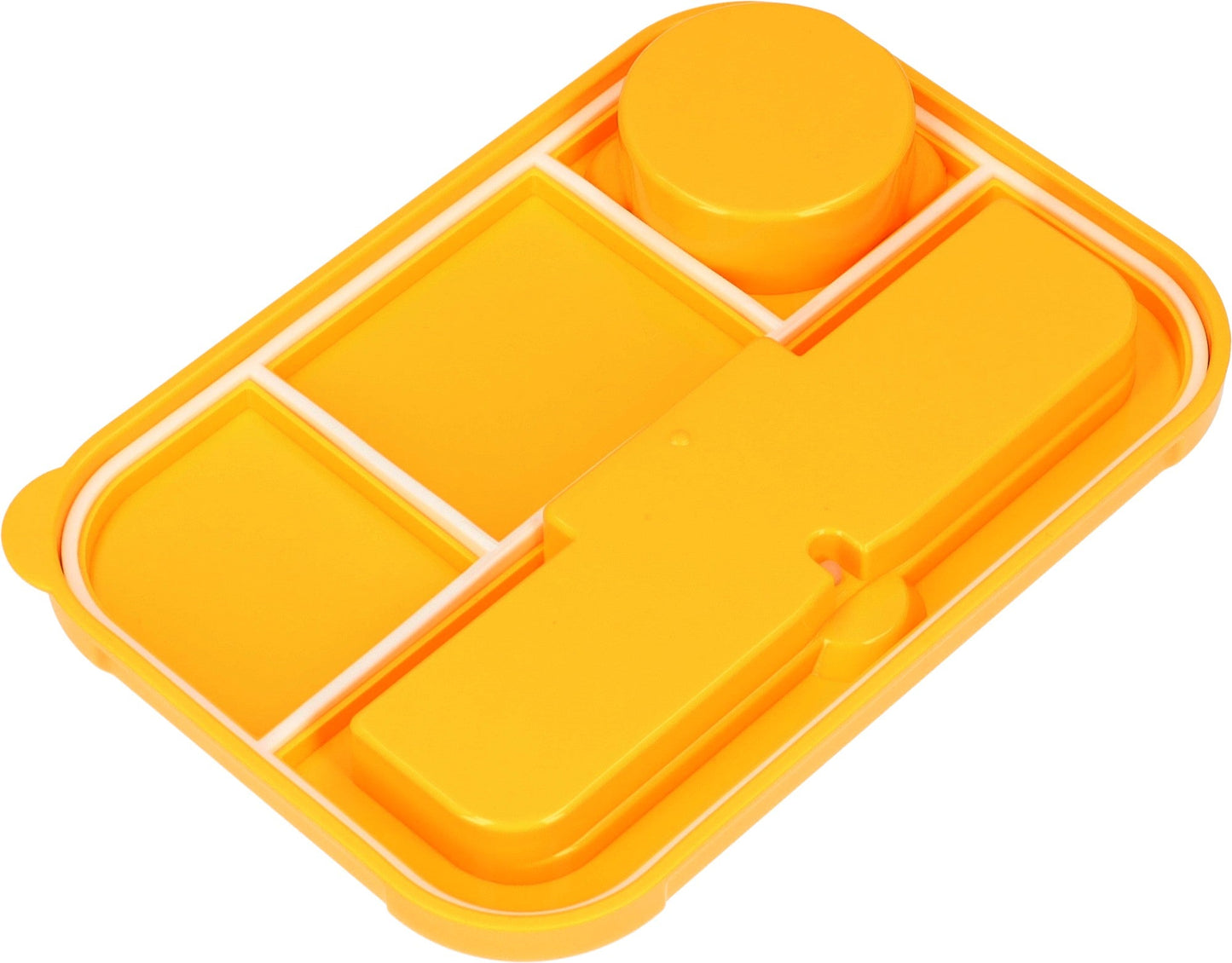 Mooie Lunchbox 1300ml - BPA vrij - Bentobox - Ook te gebruiken als Broodtrommel - Geel - Met Bestek en Sausbakje