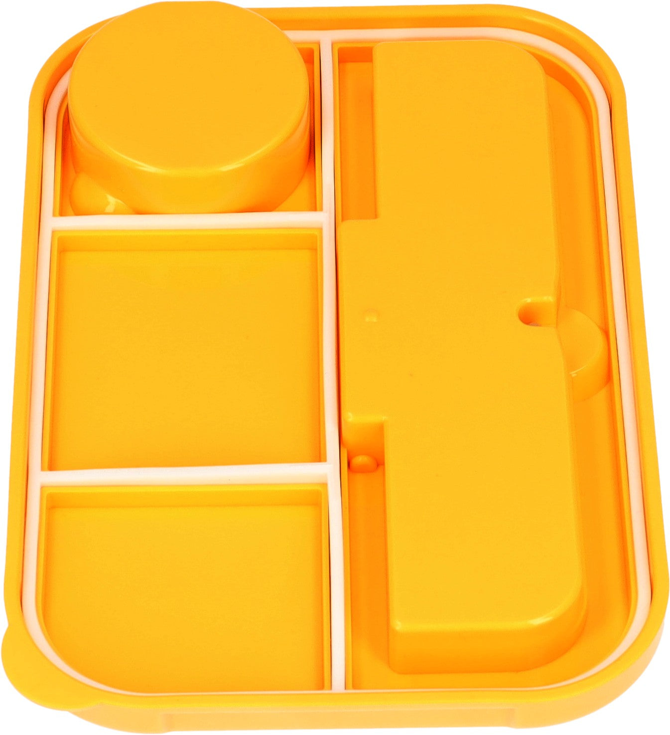 Mooie Lunchbox 1300ml - BPA vrij - Bentobox - Ook te gebruiken als Broodtrommel - Geel - Met Bestek en Sausbakje