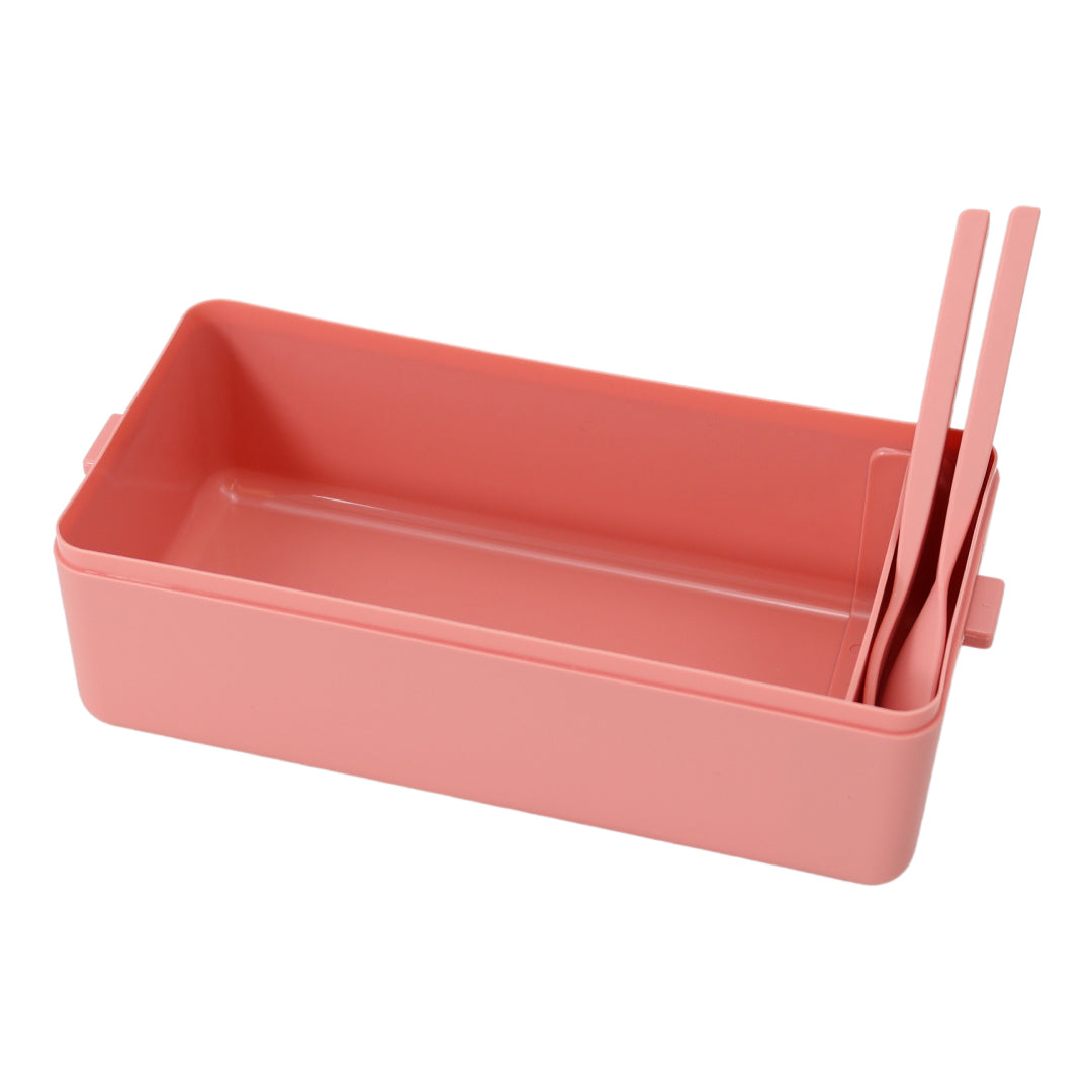 Lunchbox - 1400ml - Met servies en vakjes x3 - Roze