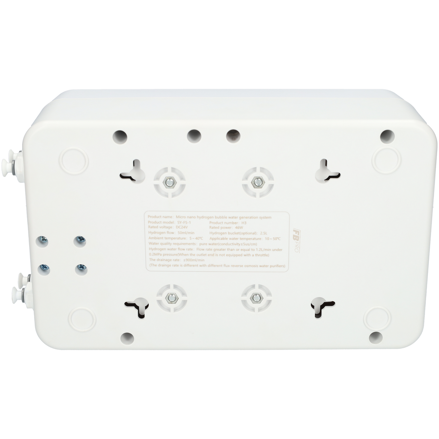 Waterstof generator met water filter - Hydrogen generator - LED display scherm - Inhoudstank van 2,5L - Wit