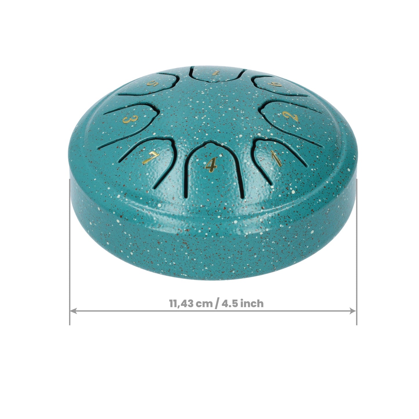 Handpan 4.5 inch, Klankschaal - Met Drumstick - Koraal Blauw