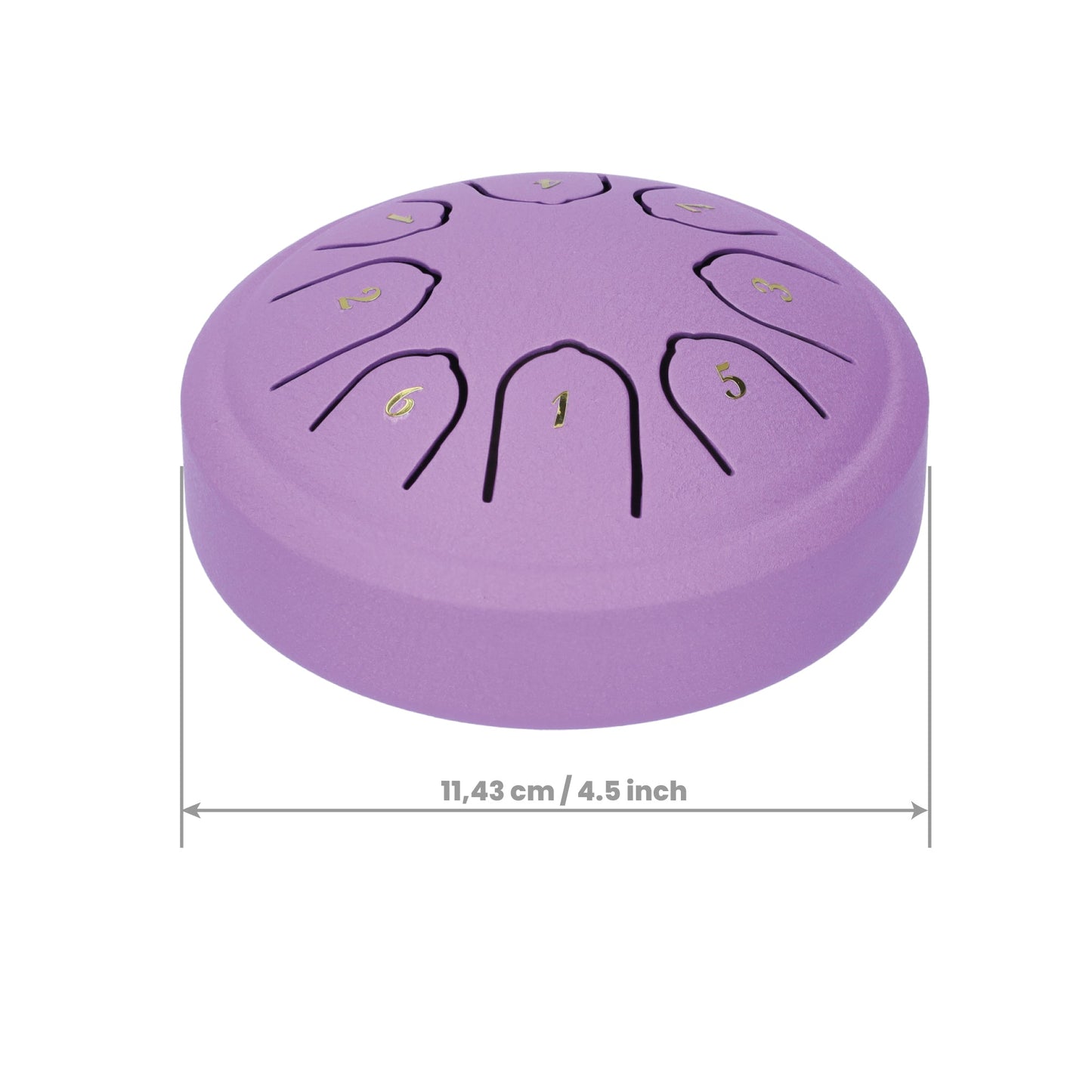 Handpan 4.5 inch, Klankschaal - Met Drumstick - Paars