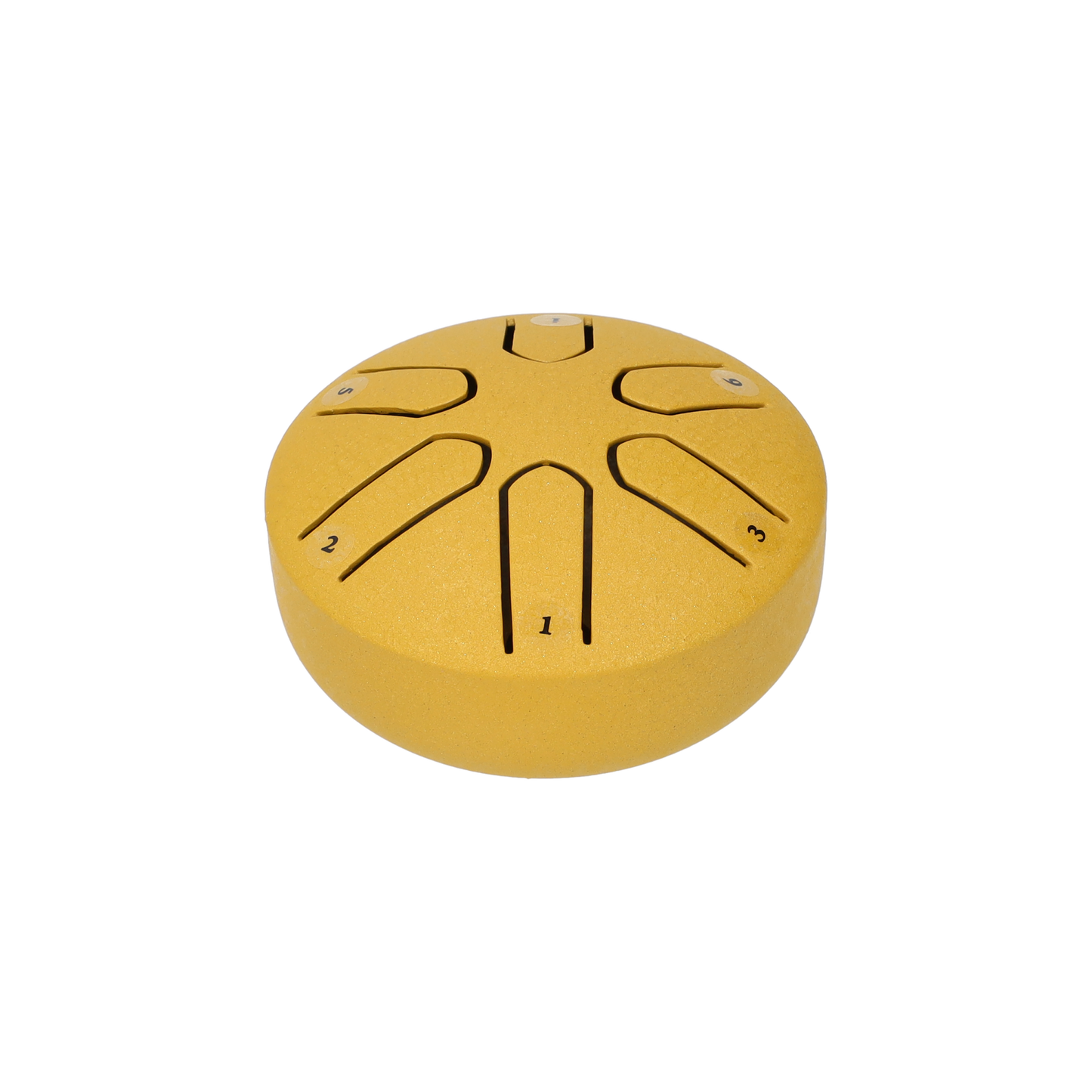 Mini Handpan 3 Inch, Klankschaal, Tongue Drum, Handpan Drum, Regen Drum, Muziek Instrument - Met Drumstick - Geel