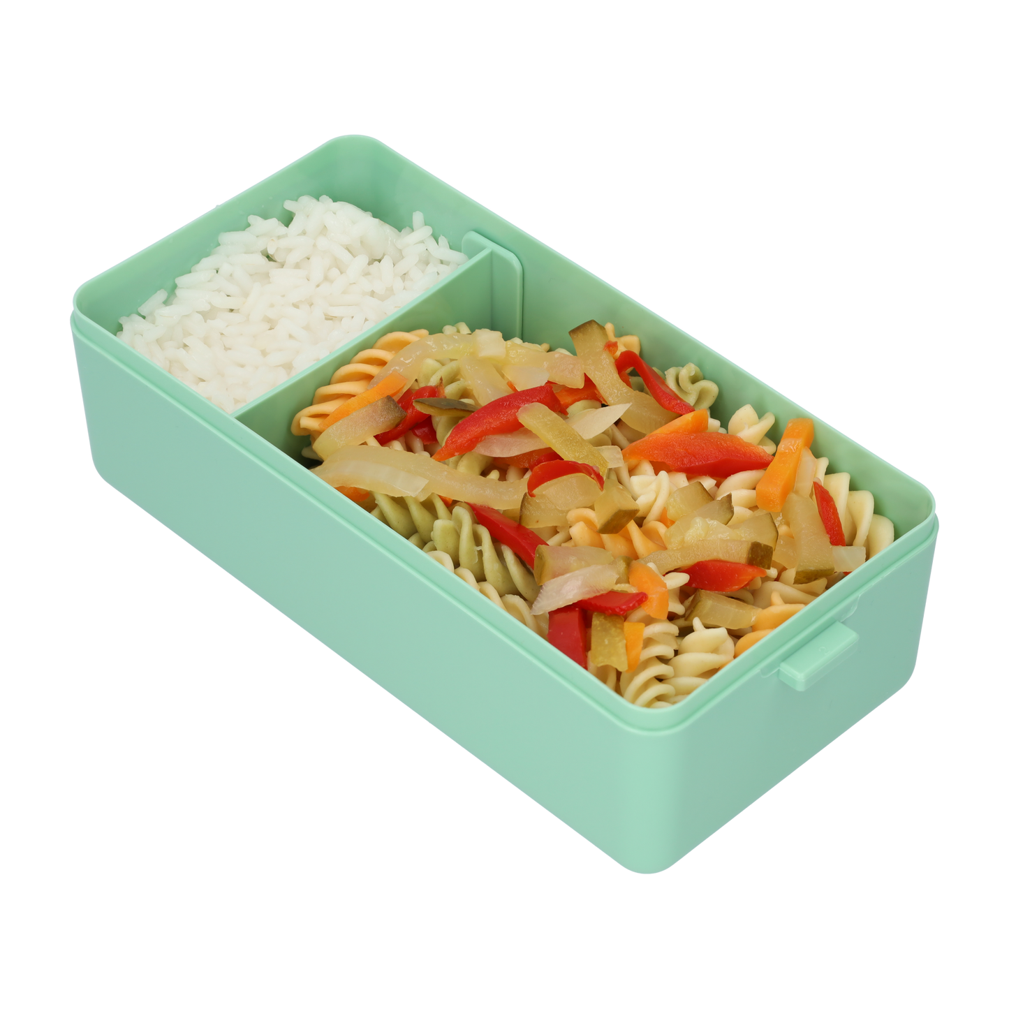 Lunchbox - 1400ml - Met servies en vakjes x3 - Groen