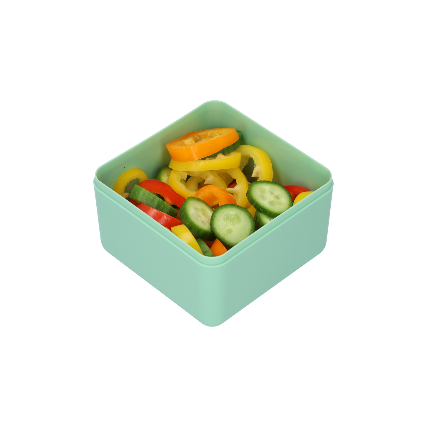 Lunchbox - 1400ml - Met servies en vakjes x3 - Groen