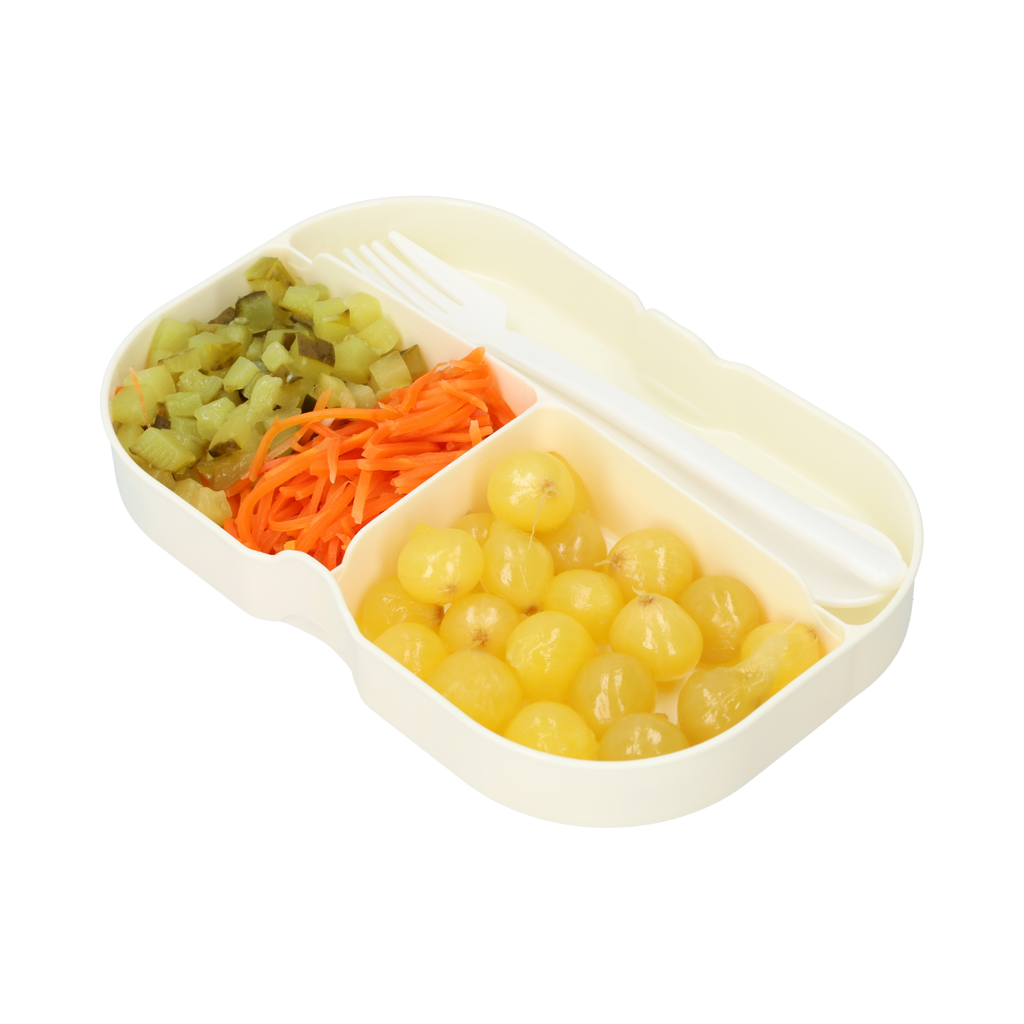 Lunchbox - Luxe bentobox - 3 vakjes - Lepel en vork inbegrepen - Ook te gebruiken als broodtrommel - Luchtdicht en lekvrij - 1200 ml - Blauw