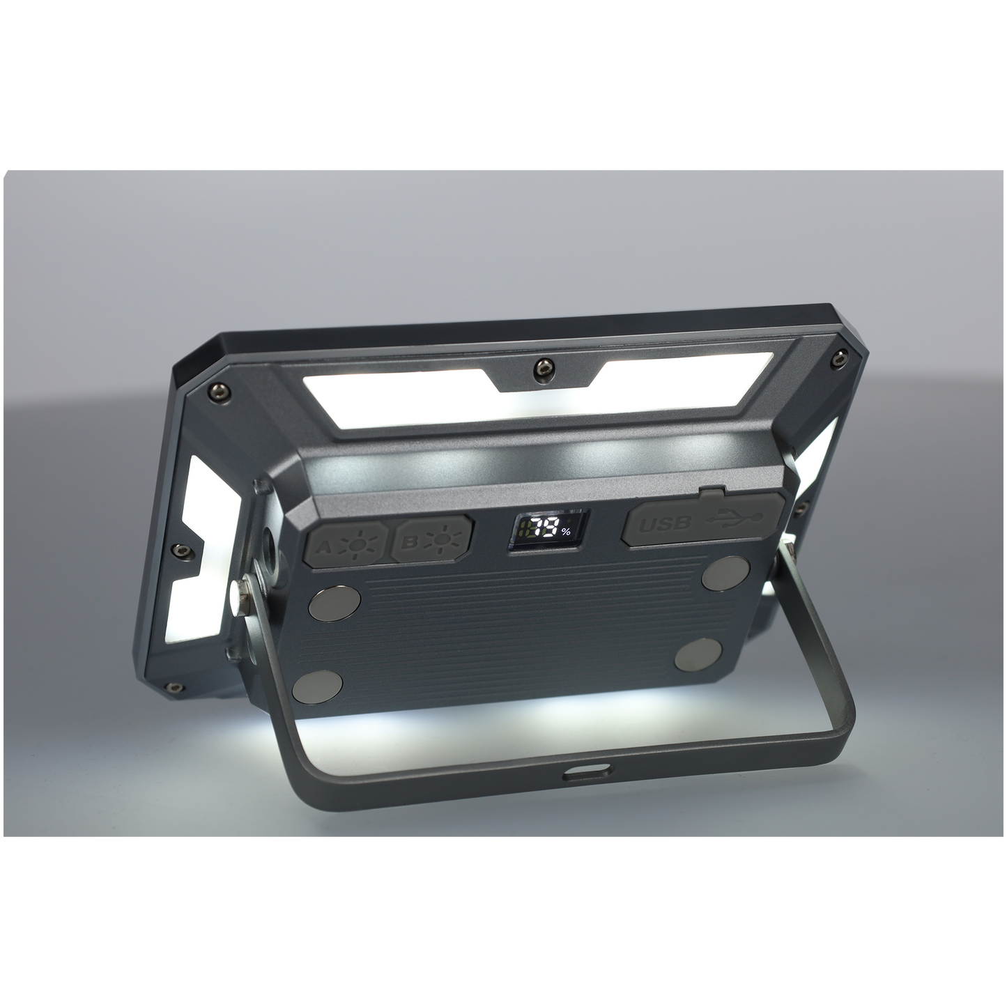 Multifunctionele LED werklamp en camping lamp - USB en USB-C oplaadbaar - 4 licht standen - Waterdicht - Kan gebruikt worden als zaklamp