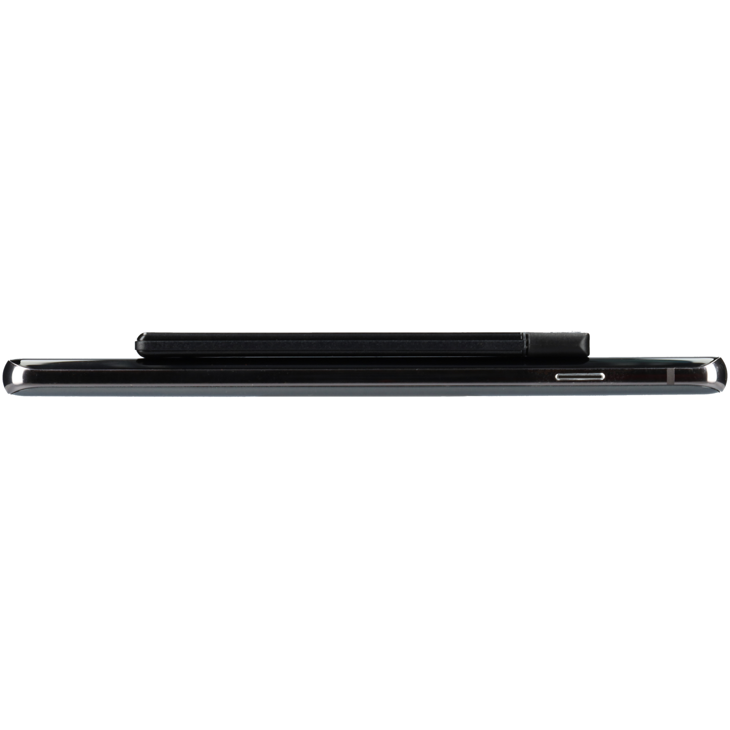 Powerbank zeer plat 5mm dik - 2650 mAh - USB ingang - USB-C - Met ingebouwde kabel! - Zwart