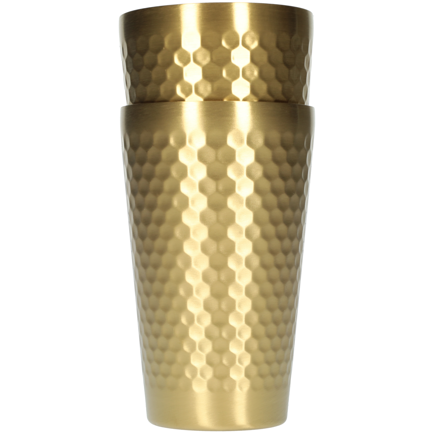 Drinkbekers - RVS bekers - Stapelbaar - Zonder handvat - Geschikt voor diverse drankjes - Inhoud van 450ml - Groot formaat - Goud