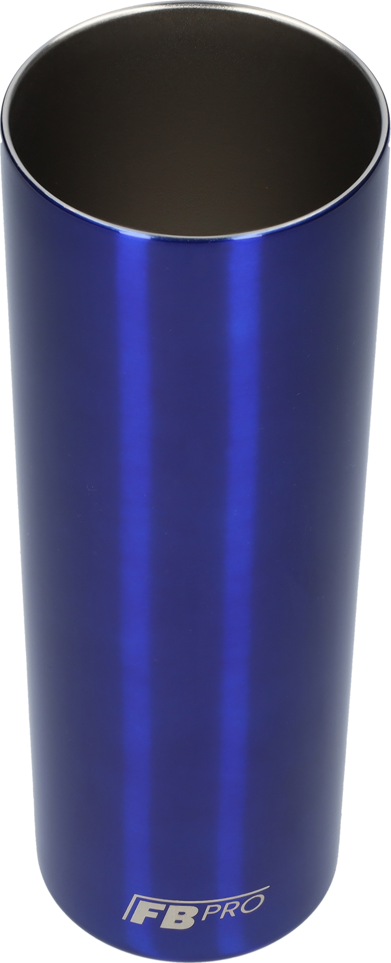 Slanke drinkbeker met rietje - 550 ML - RVS - Blauw