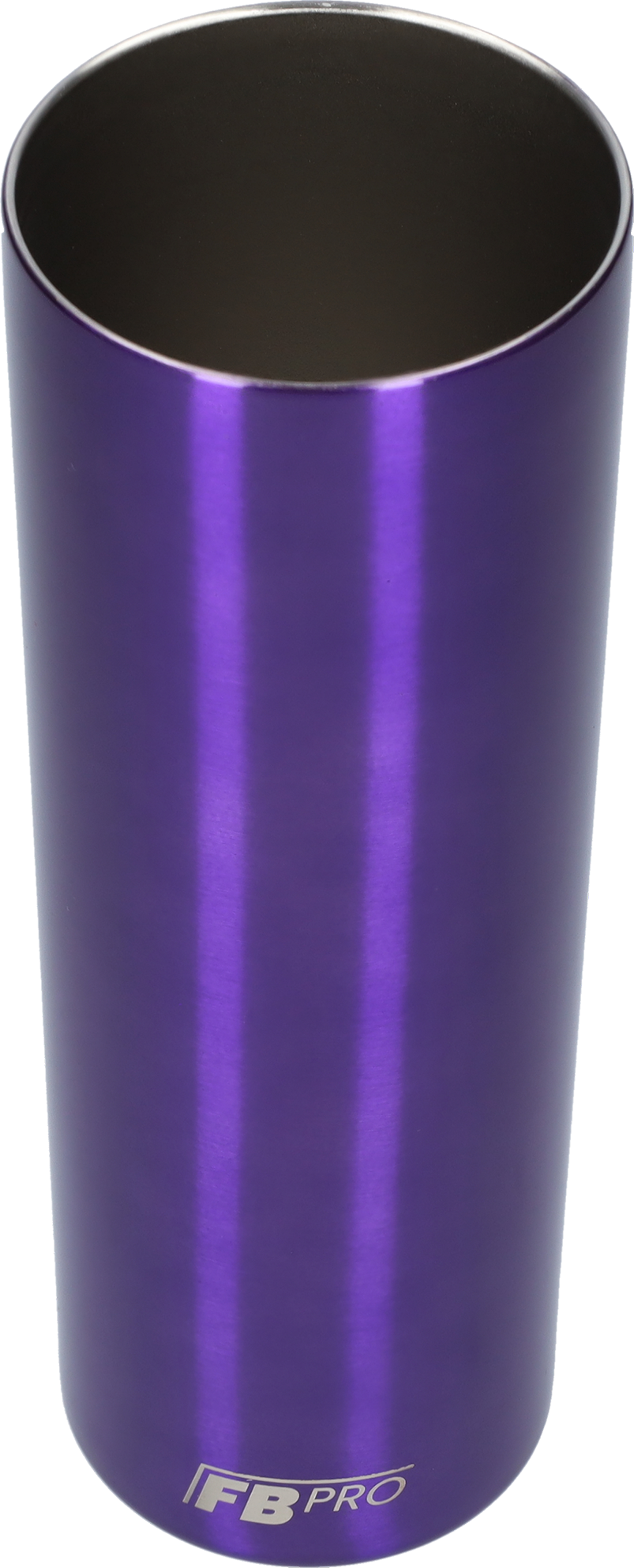 Slanke drinkbeker met rietje - 550 ML - RVS - Paars