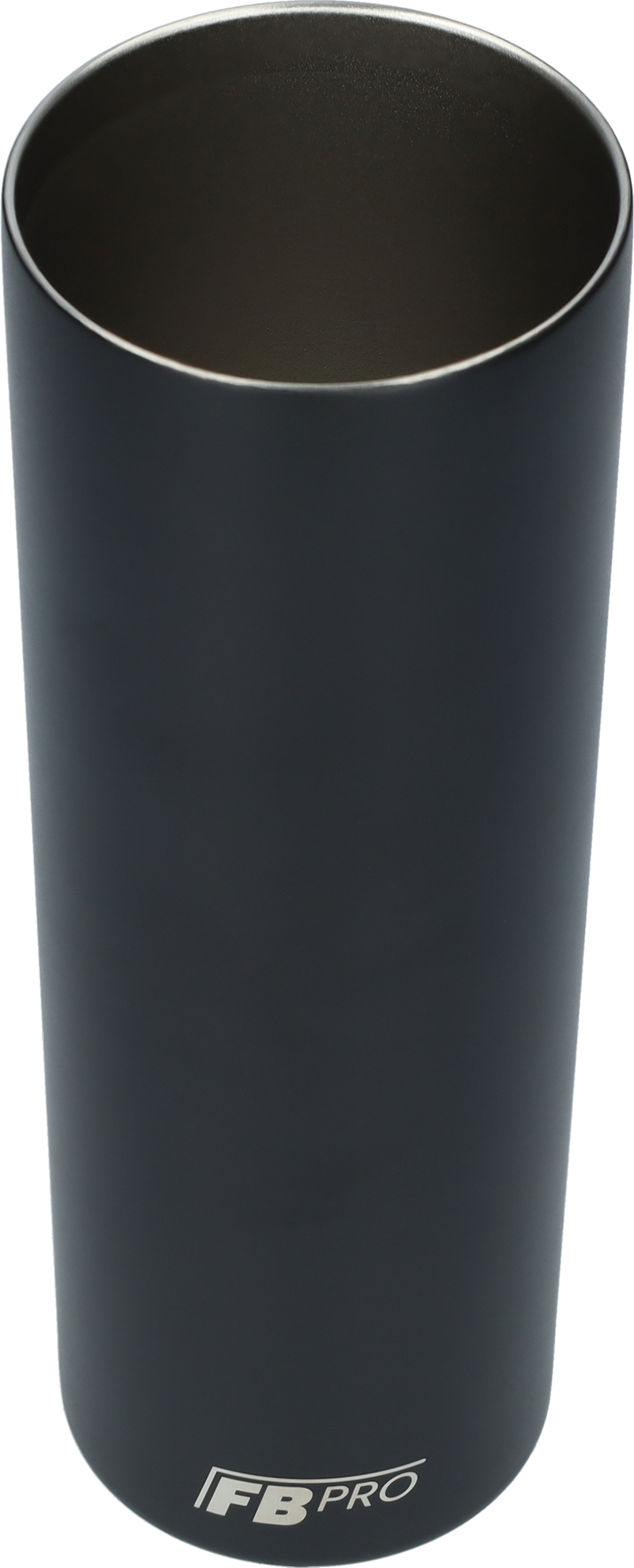 Slanke drinkbeker met rietje - 550 ML - RVS - Zwart