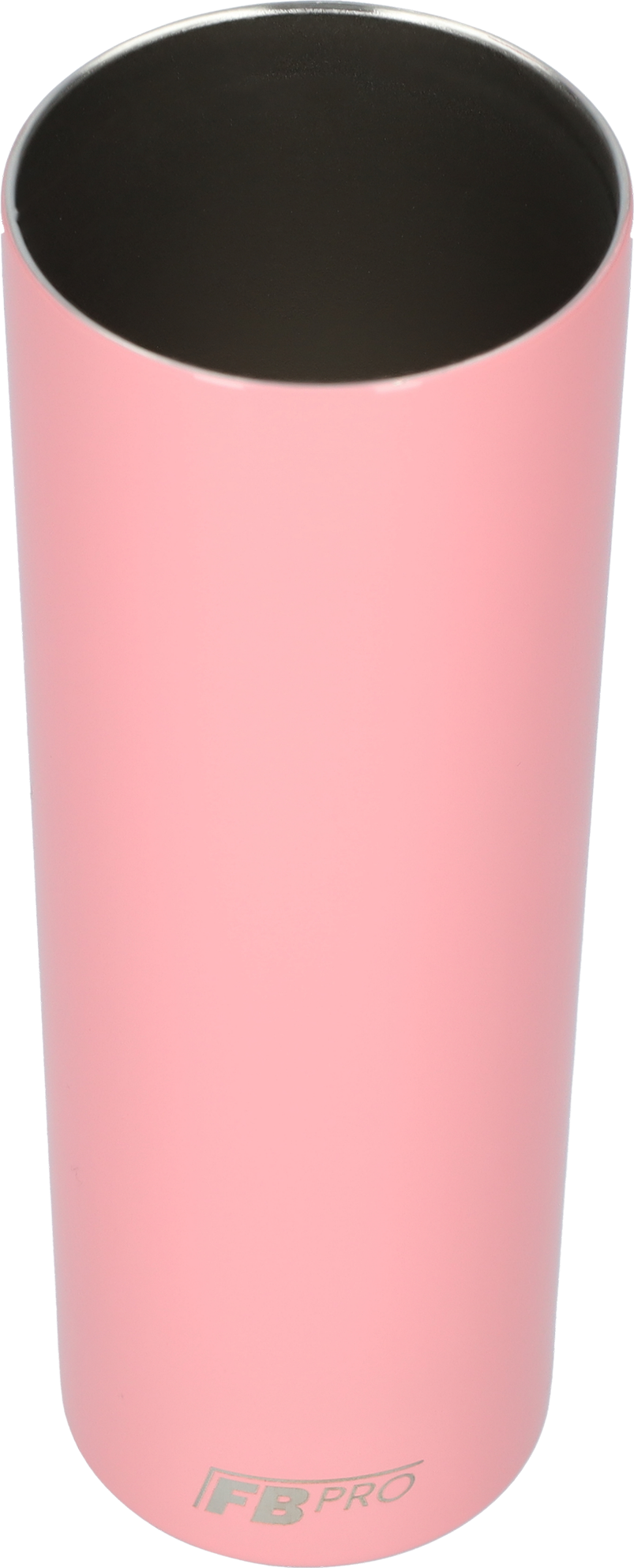 Slanke drinkbeker met rietje - 550 ML - RVS - Roze