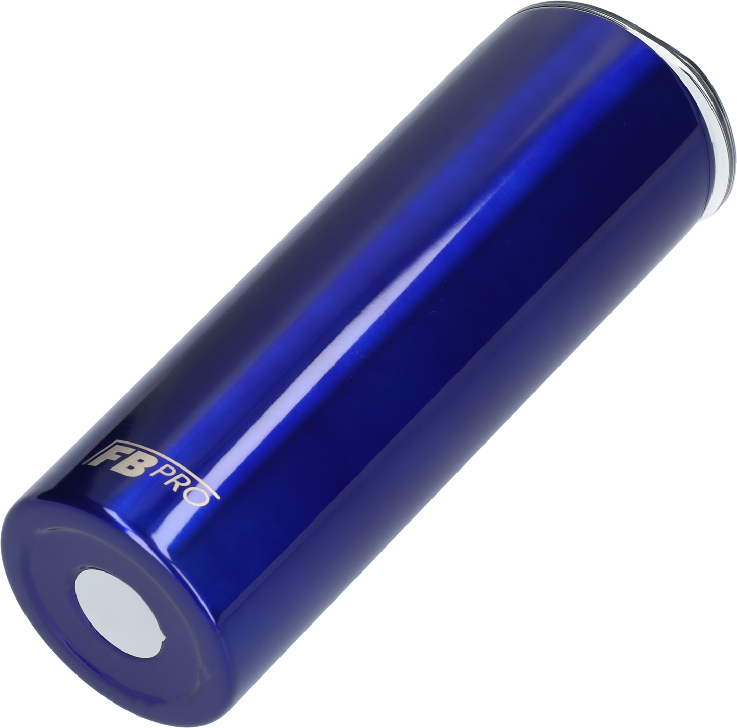 Slanke drinkbeker met rietje - 550 ML - RVS - Blauw
