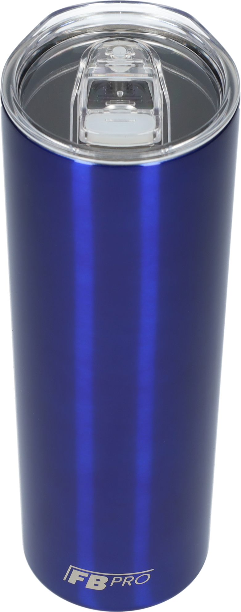 Slanke drinkbeker met rietje - 550 ML - RVS - Blauw