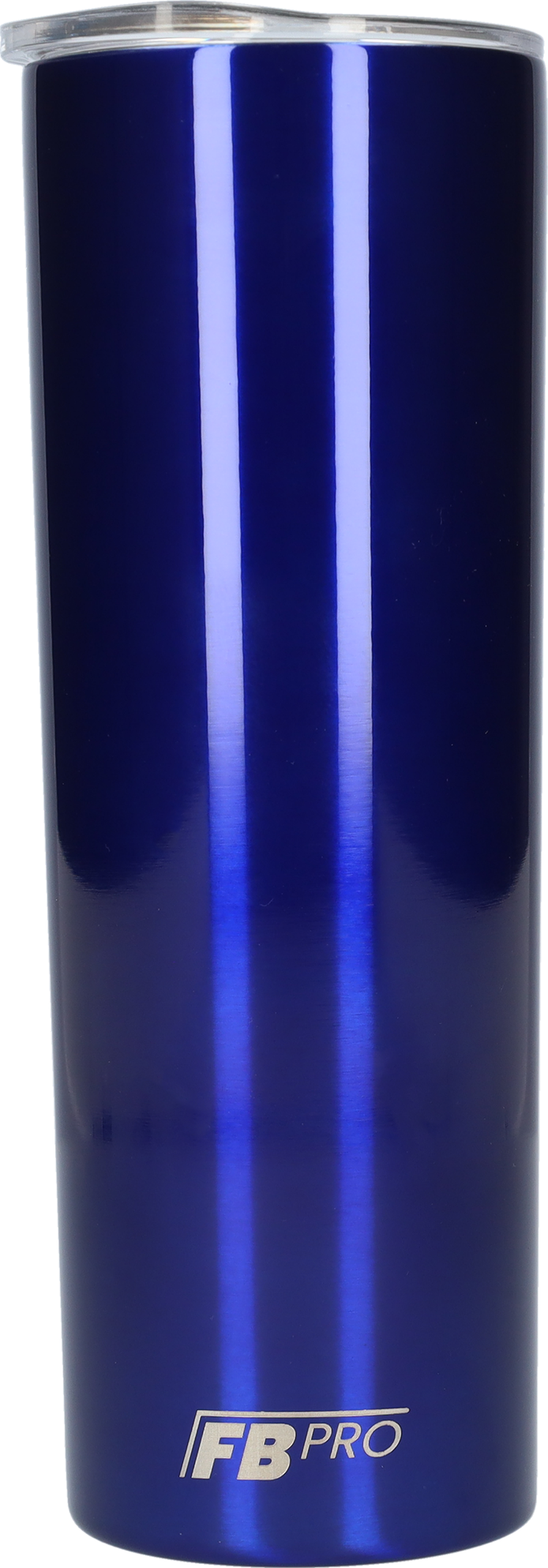 Slanke drinkbeker met rietje - 550 ML - RVS - Blauw