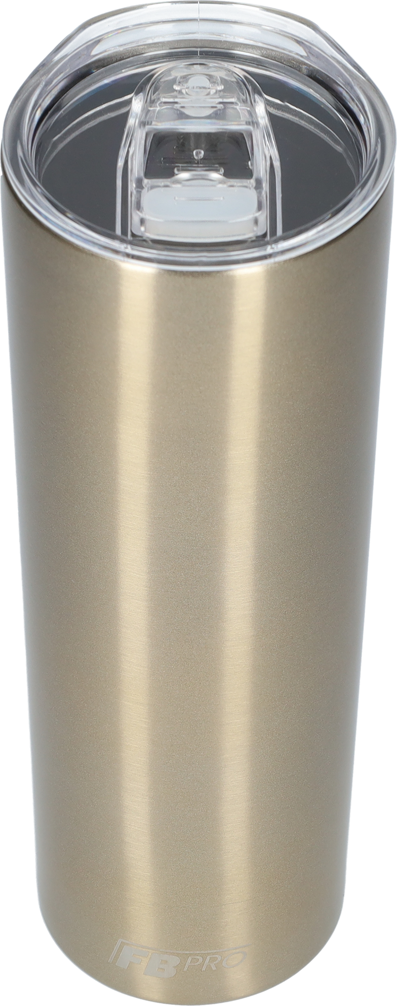 Slanke drinkbeker met rietje - 550 ML - RVS - Grijs