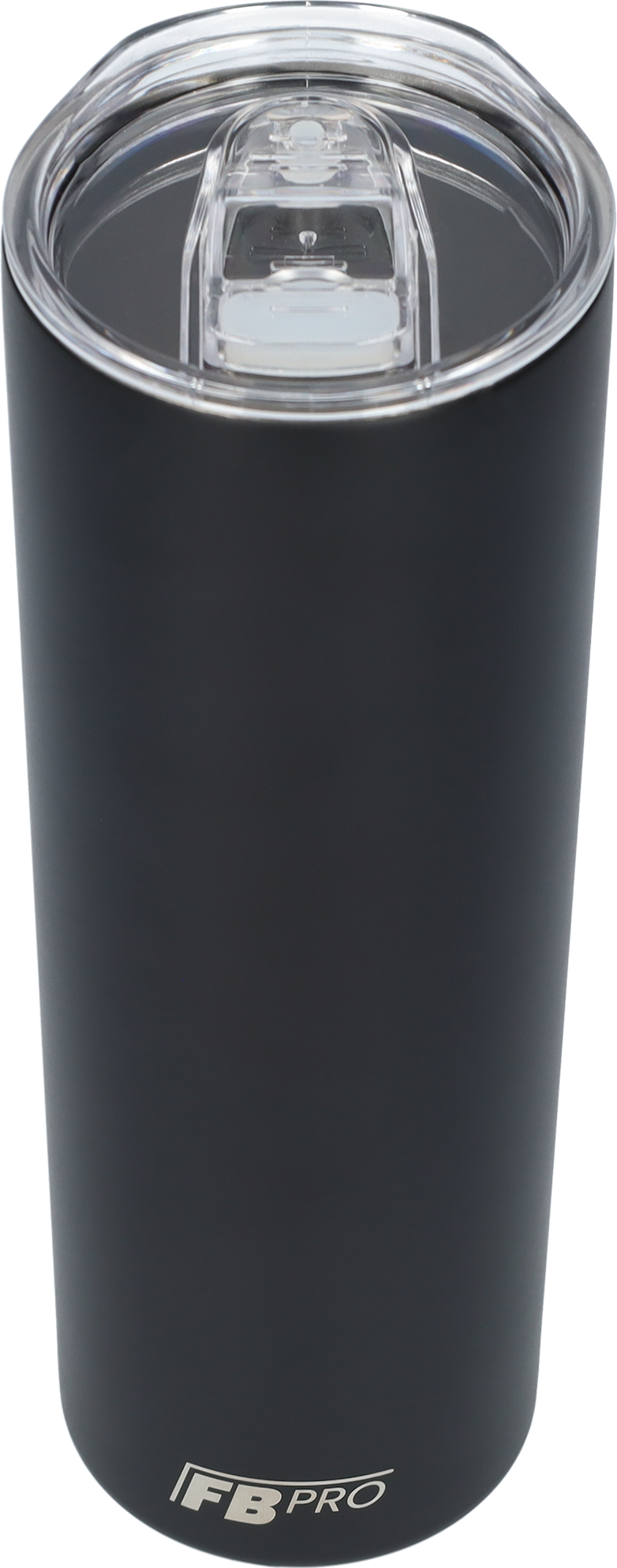 Slanke drinkbeker met rietje - 550 ML - RVS - Zwart