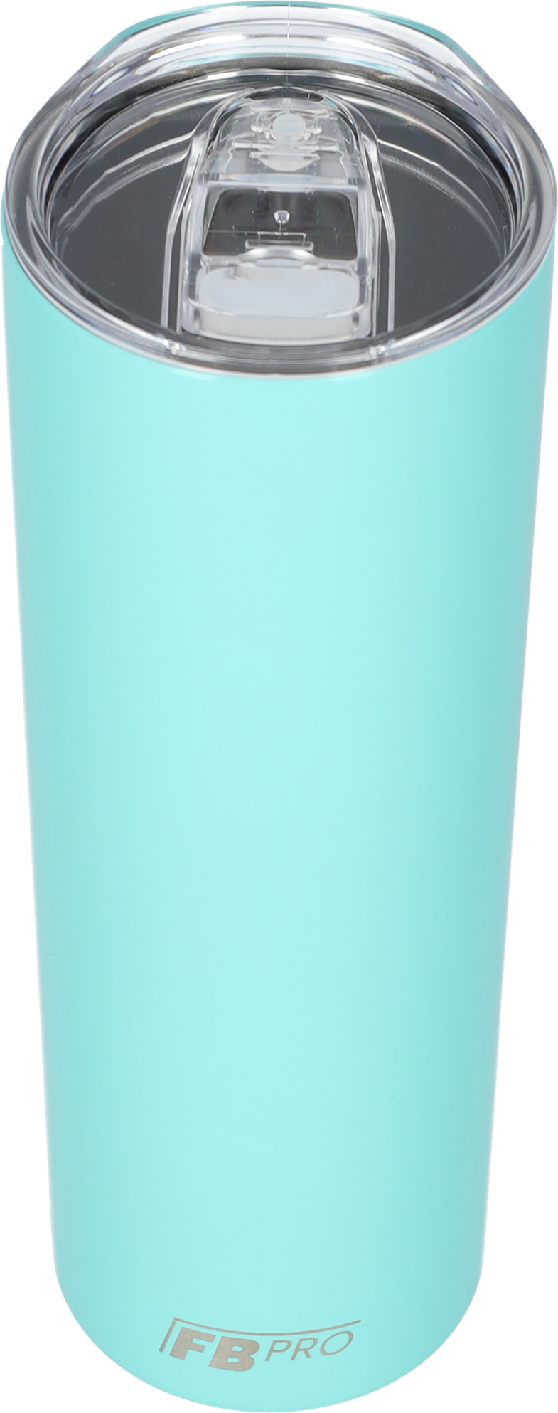 Slanke drinkbeker met rietje - 550 ML - RVS - Turquoise