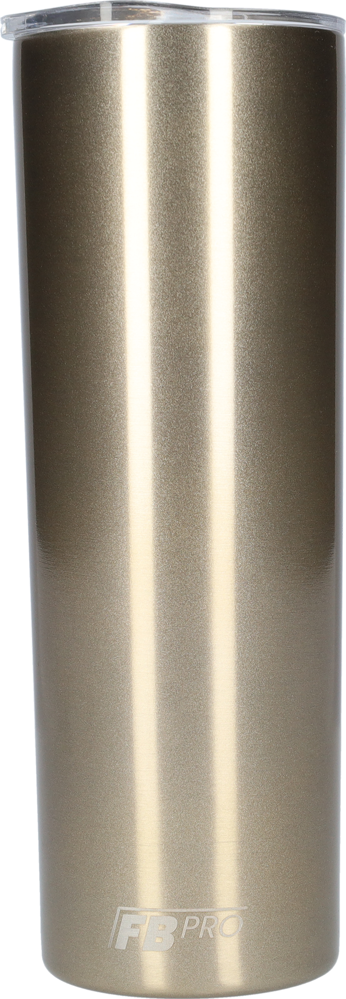 Slanke drinkbeker met rietje - 550 ML - RVS - Grijs