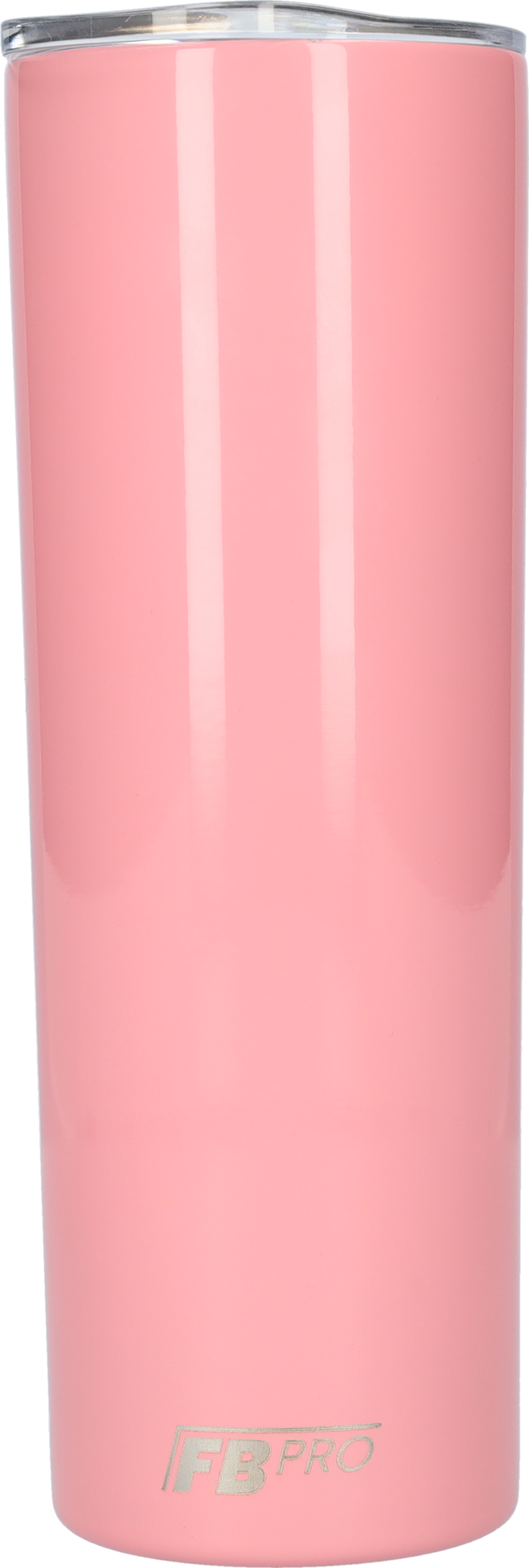 Slanke drinkbeker met rietje - 550 ML - RVS - Roze