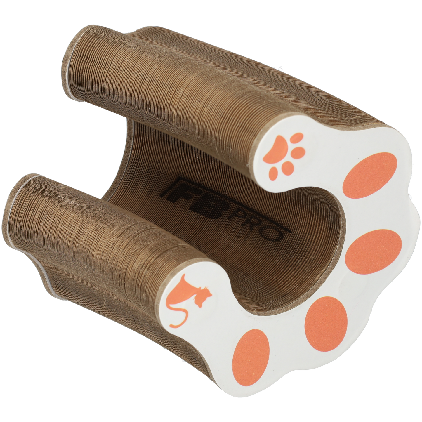 Kattenspeelgoed - Rol en vouwbaar kattenspeeltje - Dieren speelgoed - Kattenspel - Bruin met lichtroze