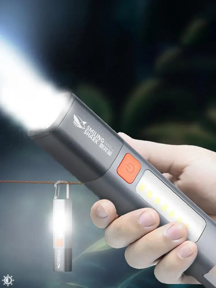 Camping Zaklamp - Zaklamp met 3 Standen incl. Zijverlichting - Perfect voor Kamperen - Met Ingebouwde Haak
