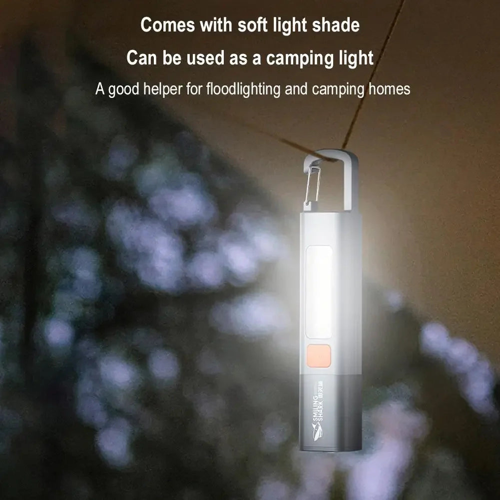 Camping Zaklamp - Zaklamp met 3 Standen incl. Zijverlichting - Perfect voor Kamperen - Met Ingebouwde Haak