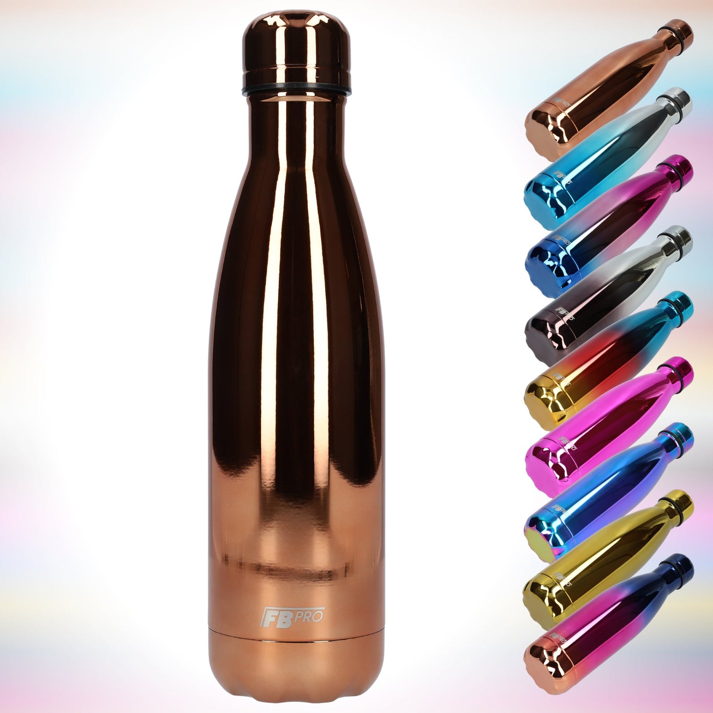 FBFS55, Thermosfles, Drinkfles, Waterfles - 500ml - Rose Gold - Roos Goud