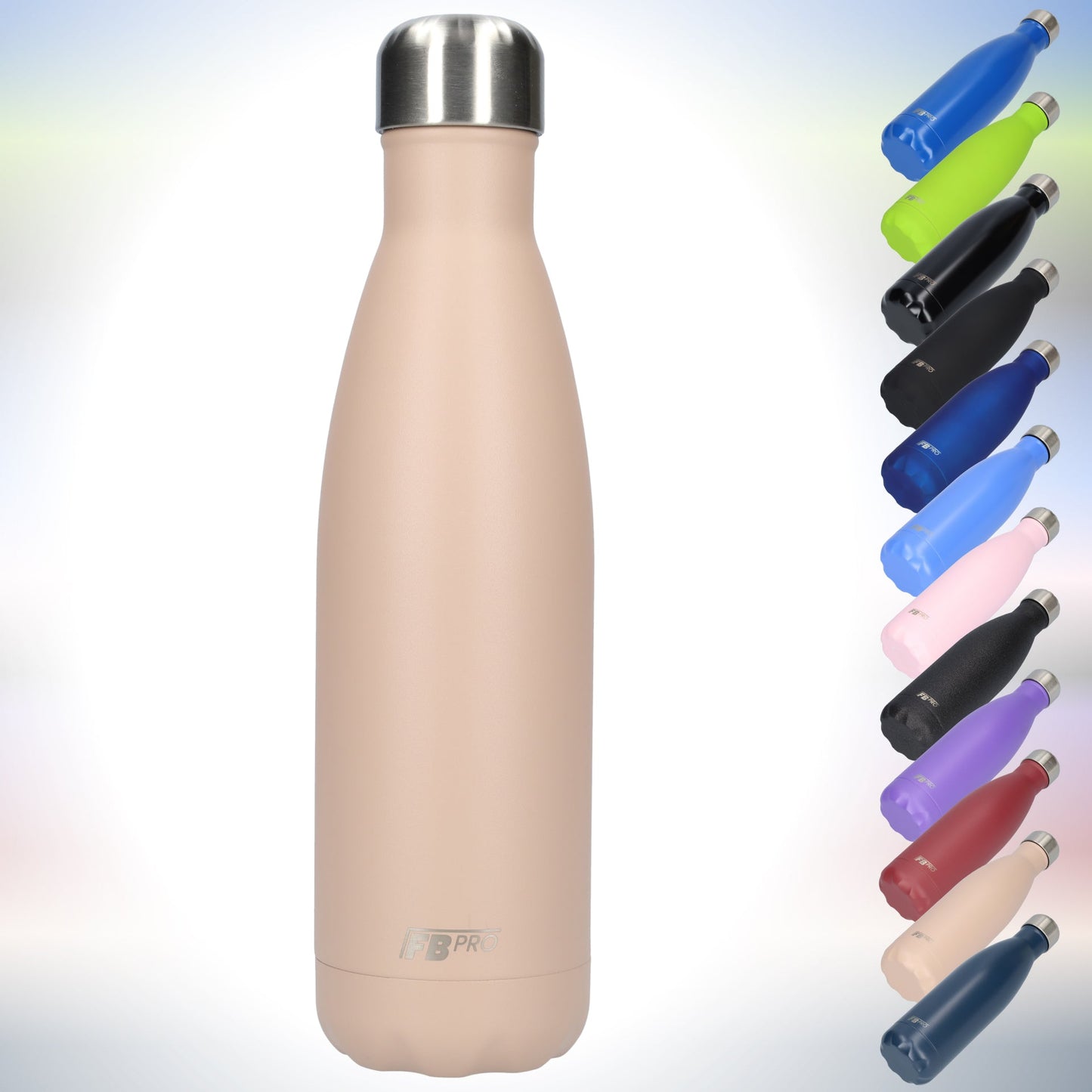 FBFS103, Thermosfles, Drinkfles, Waterfles - 500ml - Matte Light Beige - Mat Licht Beige