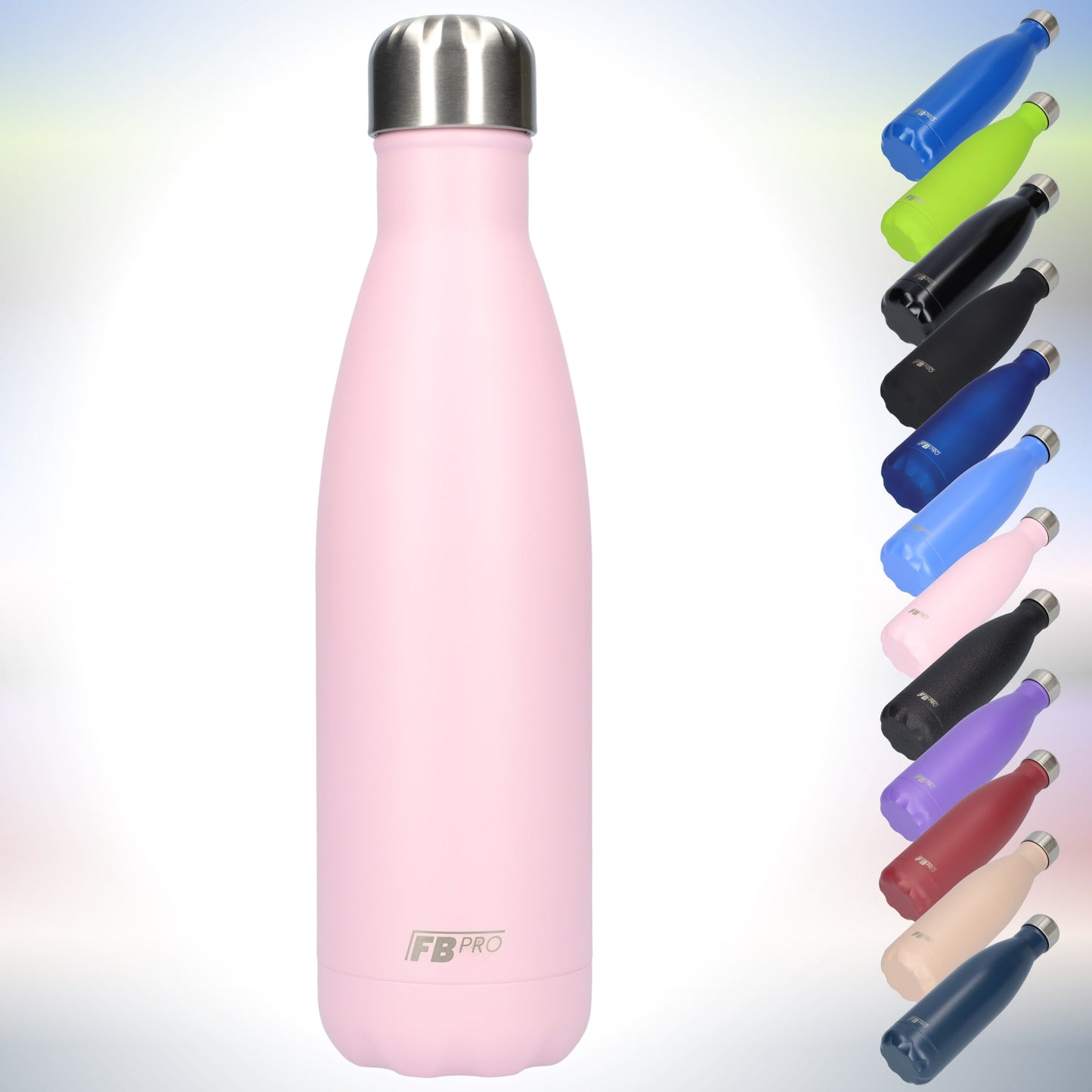 FBFS108, Thermosfles, Drinkfles, Waterfles - 500ml - Matte Baby Pink - Mat Baby Roze