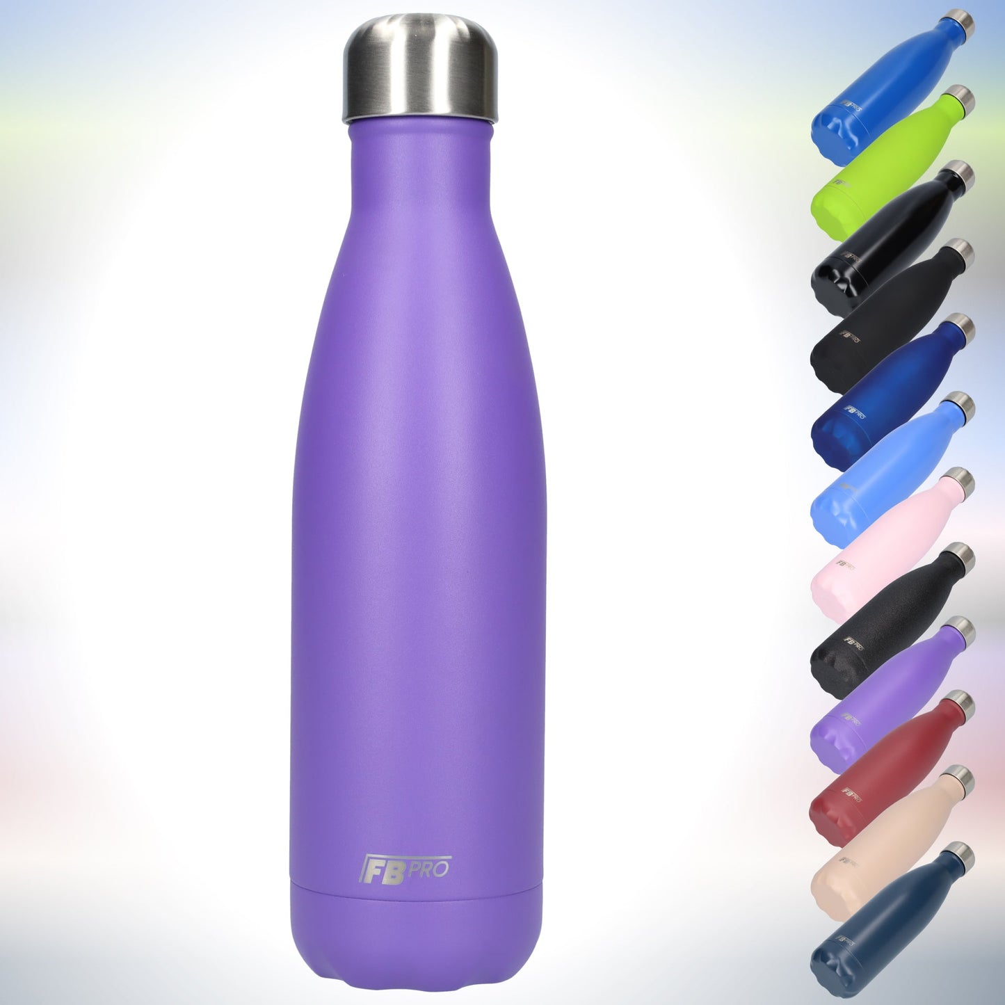 FBFS100, Thermosfles, Drinkfles, Waterfles - 500ml - Matte Purple - Mat Paars