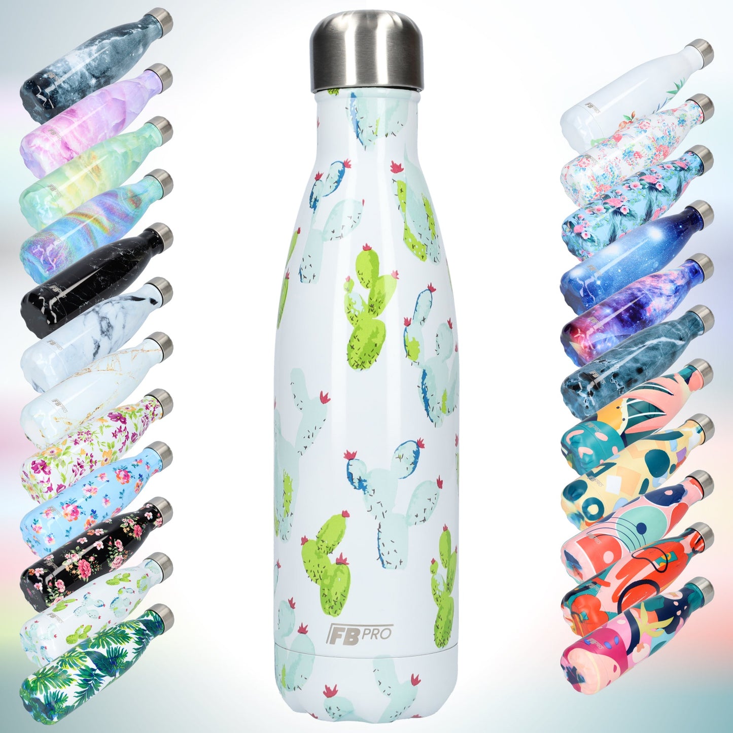 FBFS42, Thermosfles, Drinkfles, Waterfles - 500ml - Cactus White - Cactus Wit