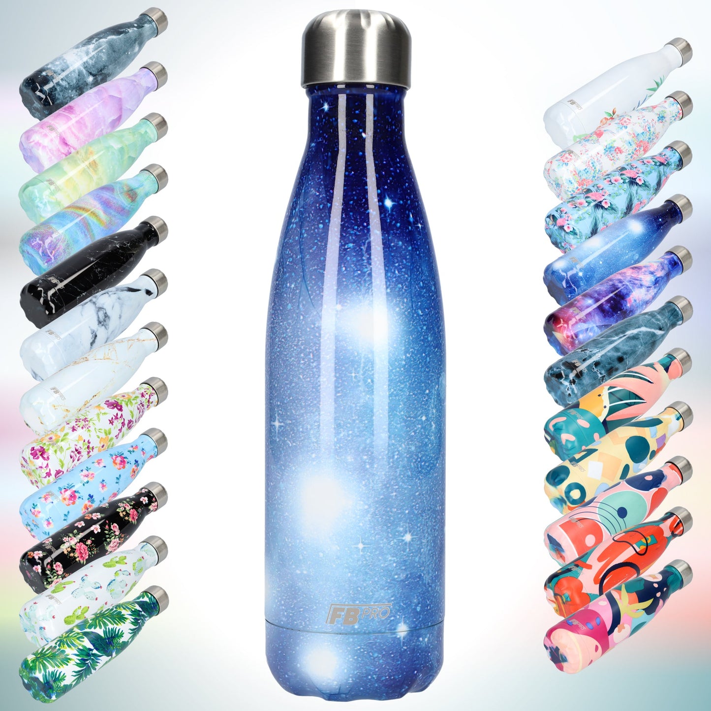 FBFS83, Thermosfles, Drinkfles, Waterfles - 500ml - Bright Galaxy Blue - Fel Ruimte Blauw