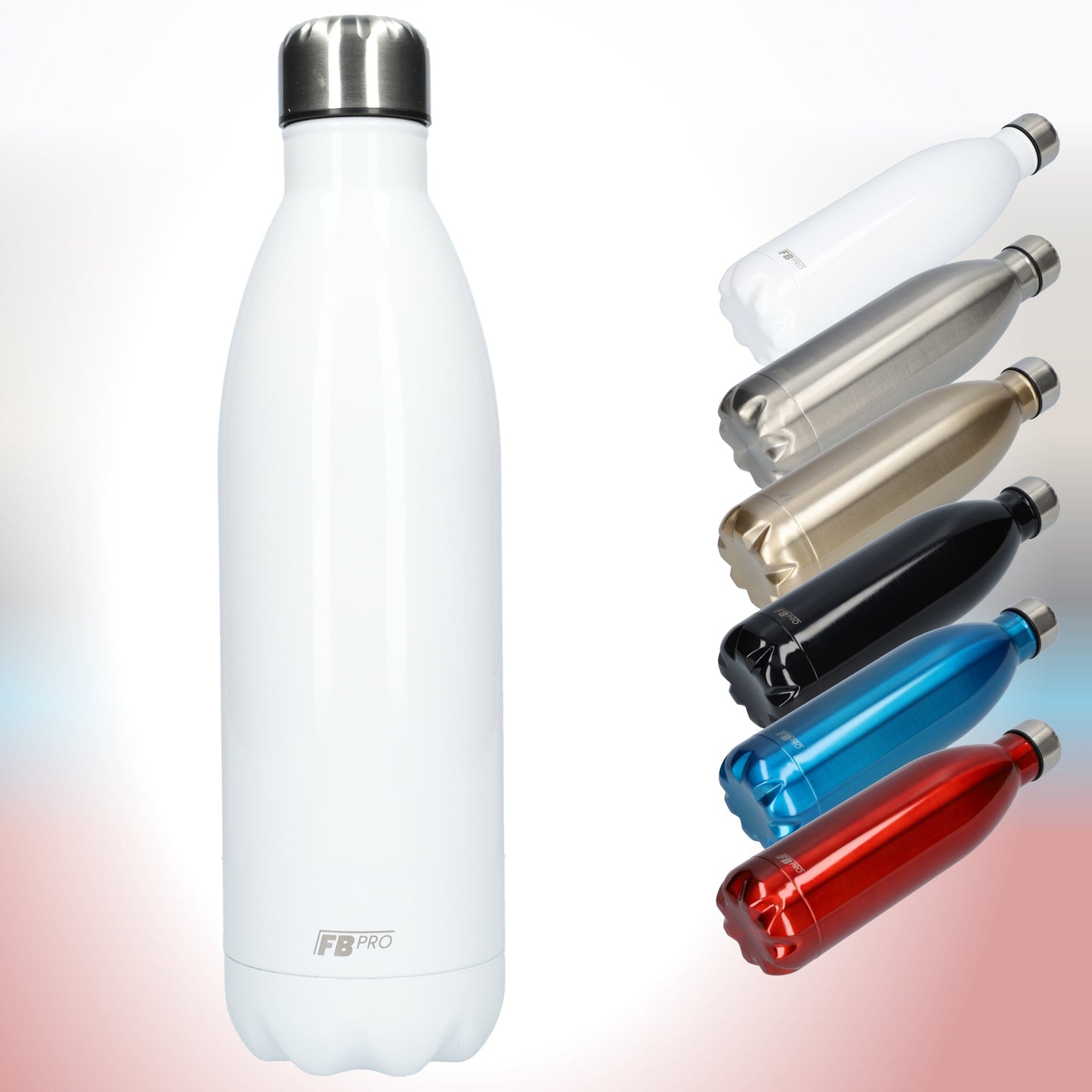FBFS155, Thermosfles, Drinkfles, Waterfles - 1 liter - White - Wit