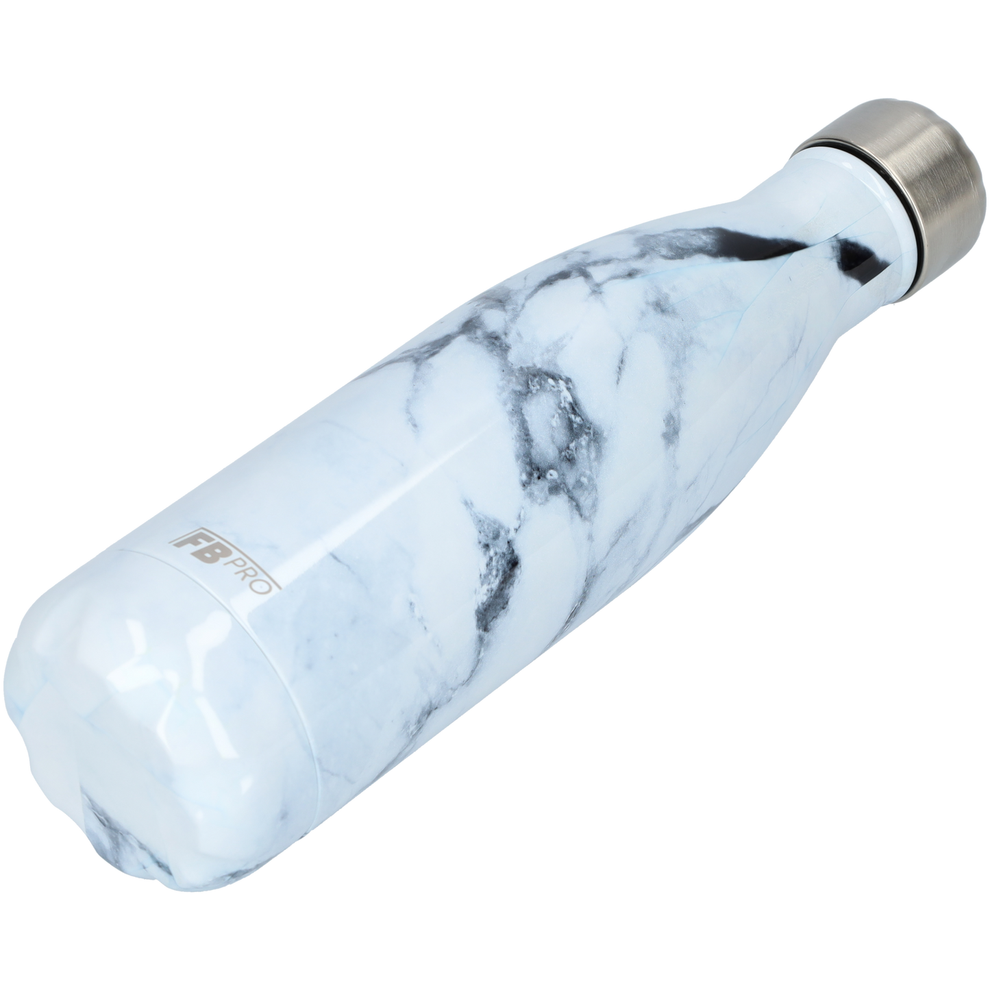 FBFS33, Thermosfles, Drinkfles, Waterfles - 500ml - White Marble - Wit Marmer