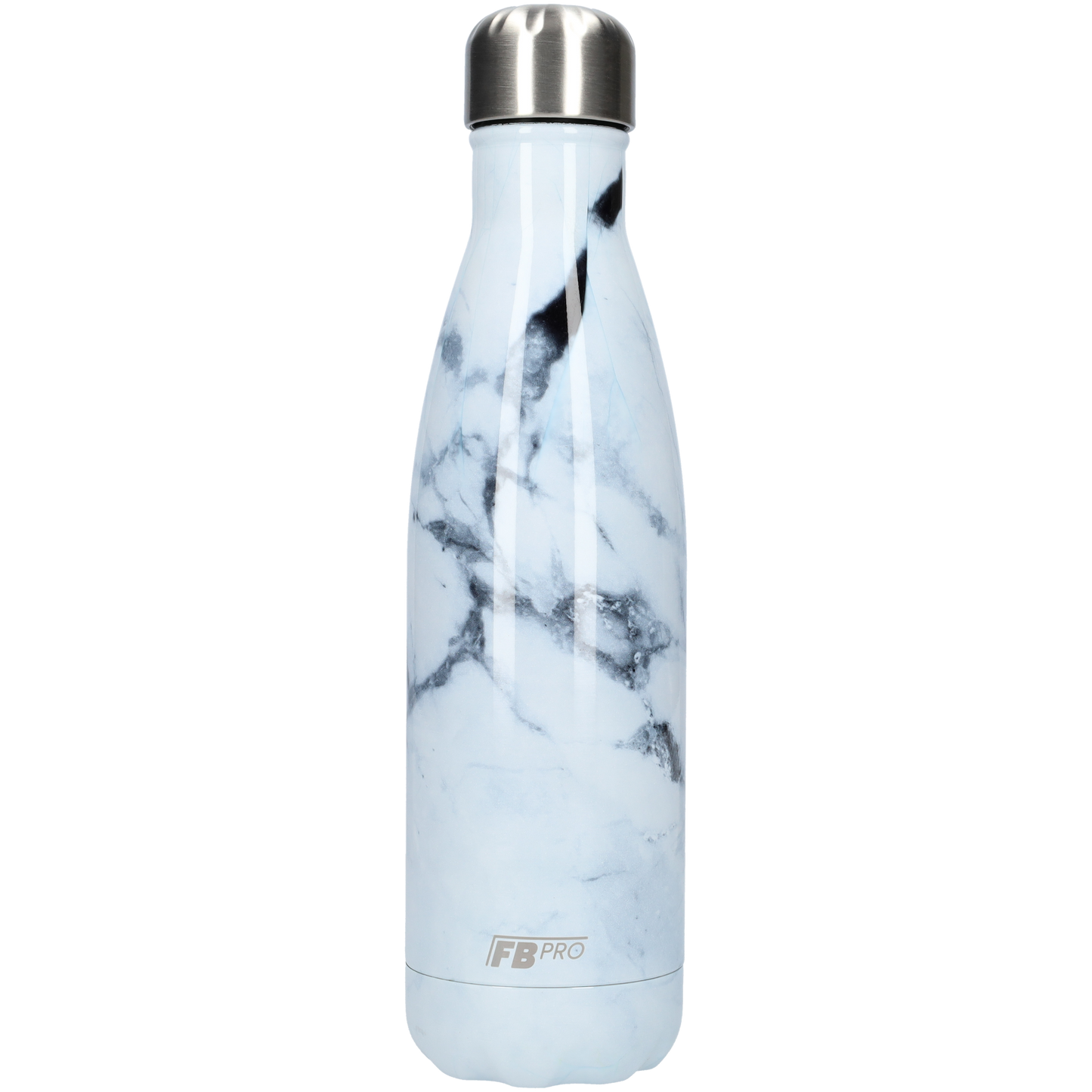 FBFS33, Thermosfles, Drinkfles, Waterfles - 500ml - White Marble - Wit Marmer