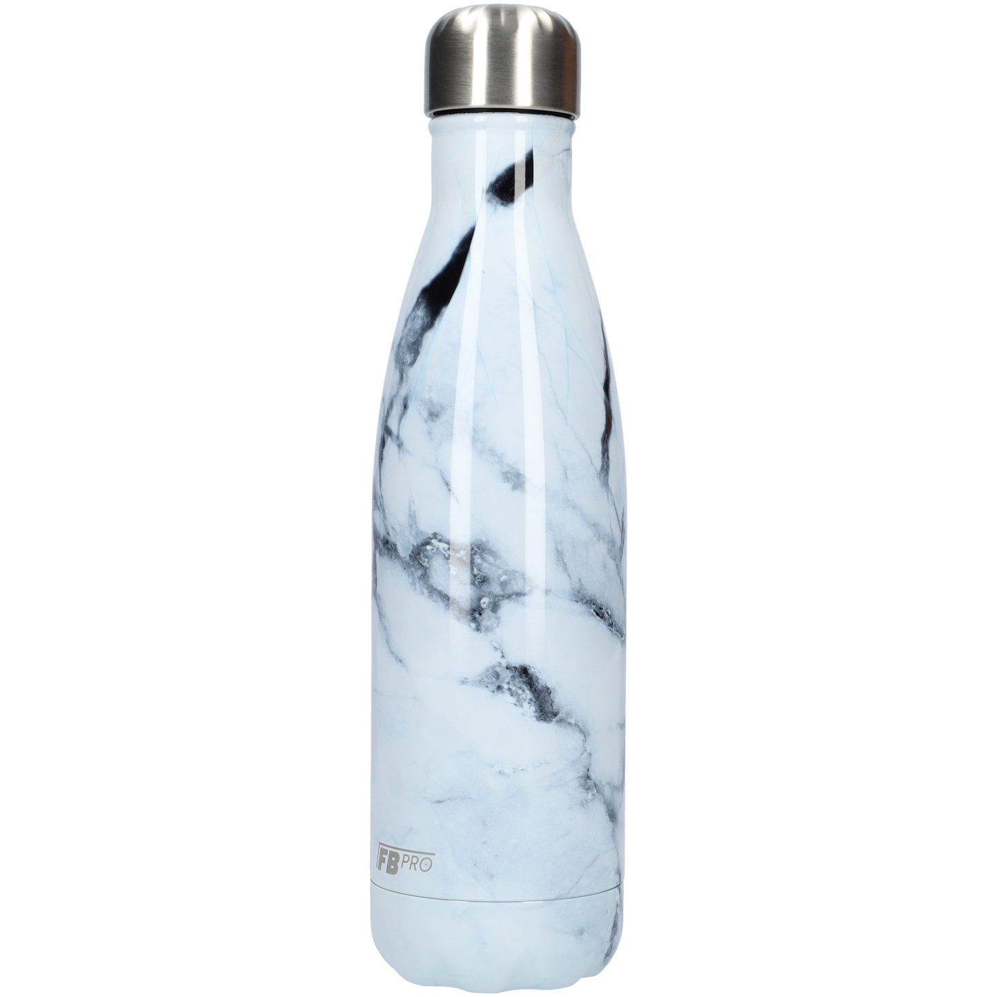 FBFS33, Thermosfles, Drinkfles, Waterfles - 500ml - White Marble - Wit Marmer