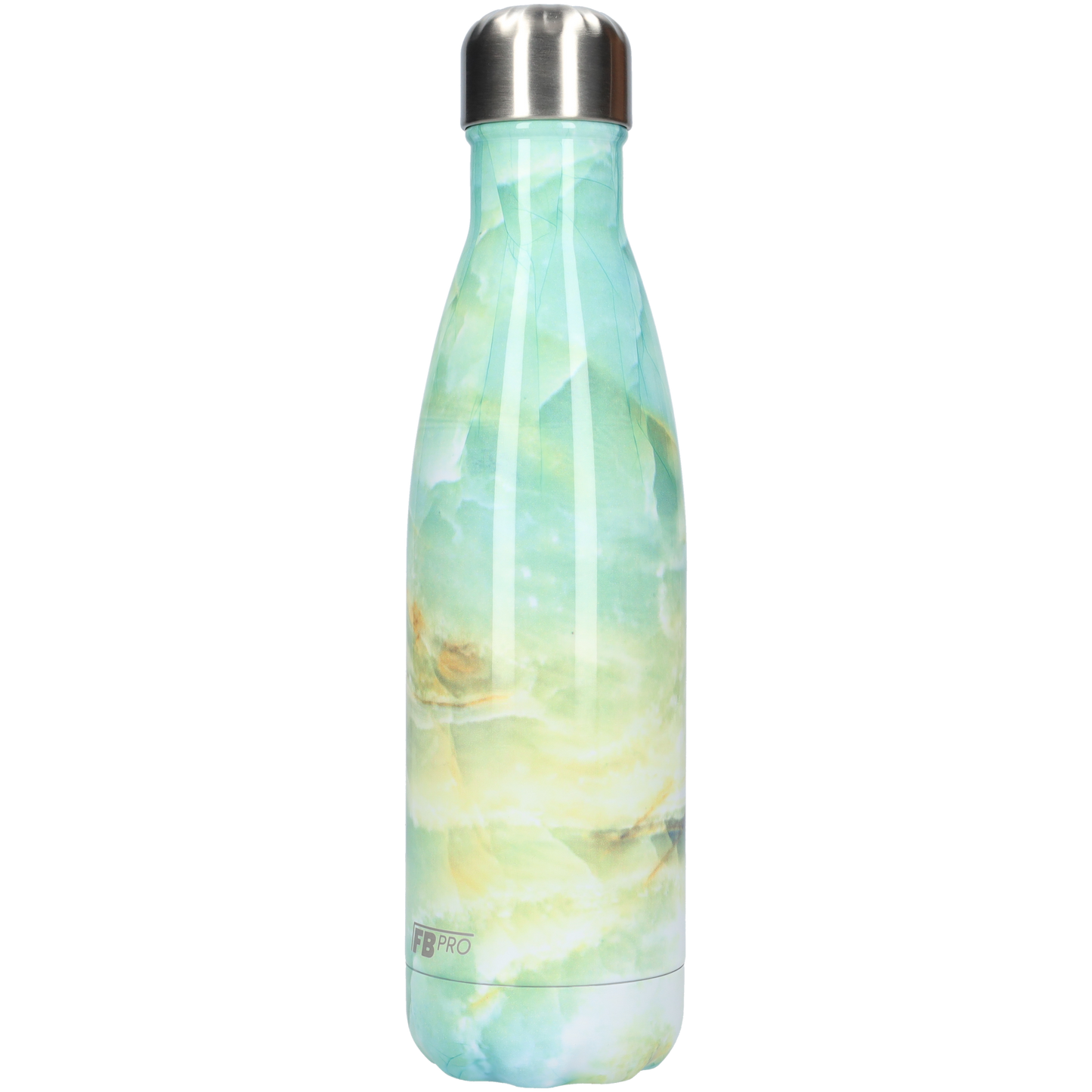 FBFS29, Thermosfles, Drinkfles, Waterfles - 500ml - Turquoise Marble - Turquoise Marmer