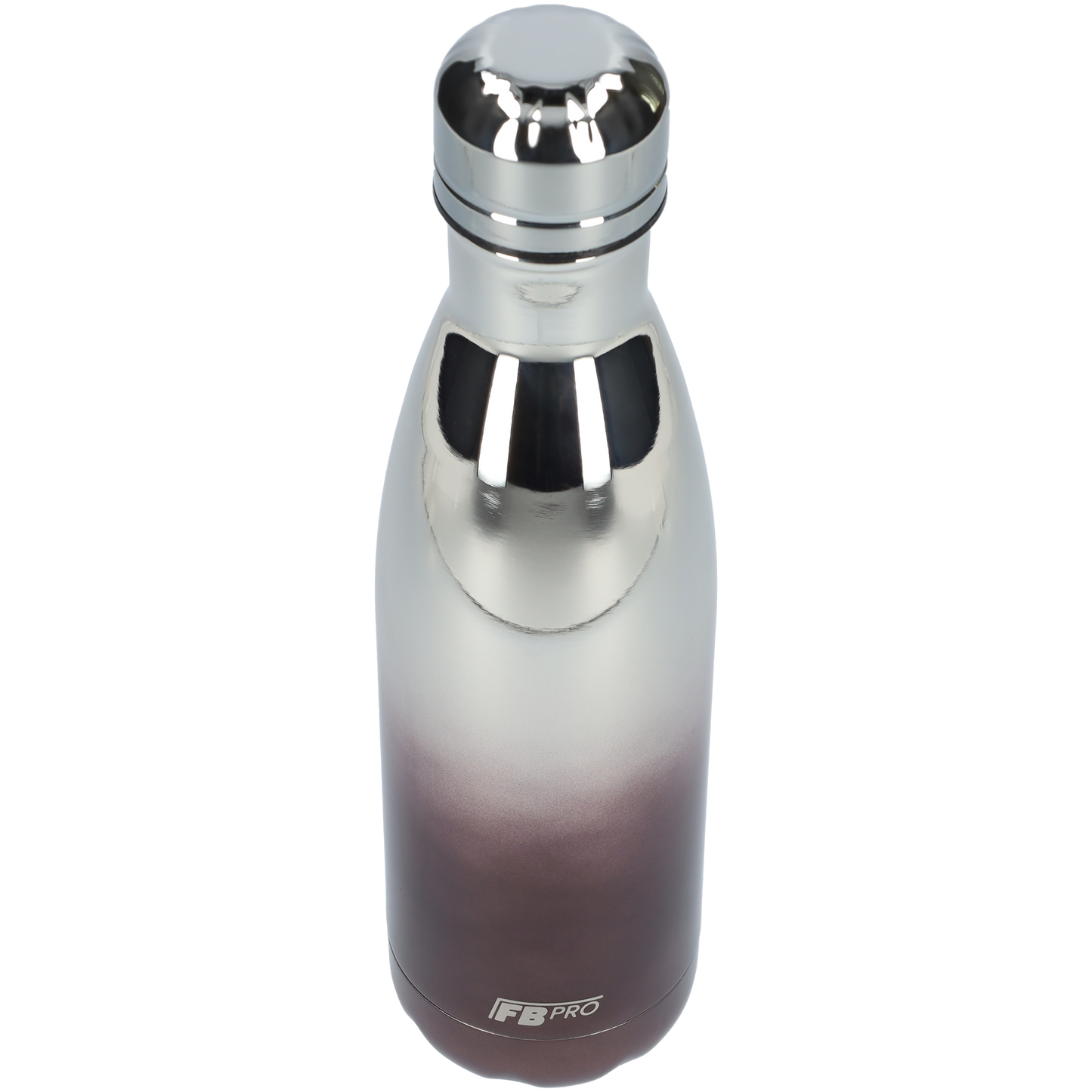 FBFS51, Thermosfles, Drinkfles, Waterfles - 500ml - Chrome Silver Brown - Chrome Zilver Bruin