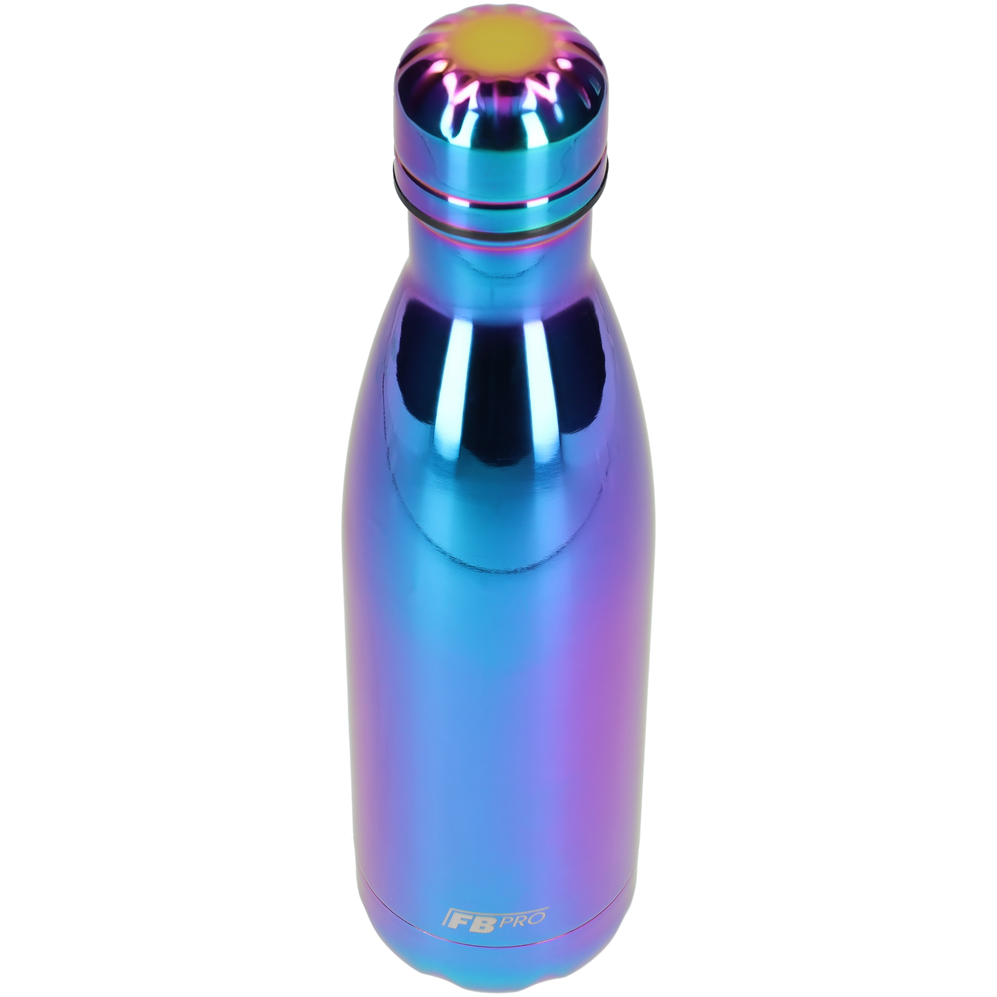 FBFS53, Thermosfles, Drinkfles, Waterfles - 500ml - Pearlescent Chrome Blue - Parelmoer Chroom Blauw