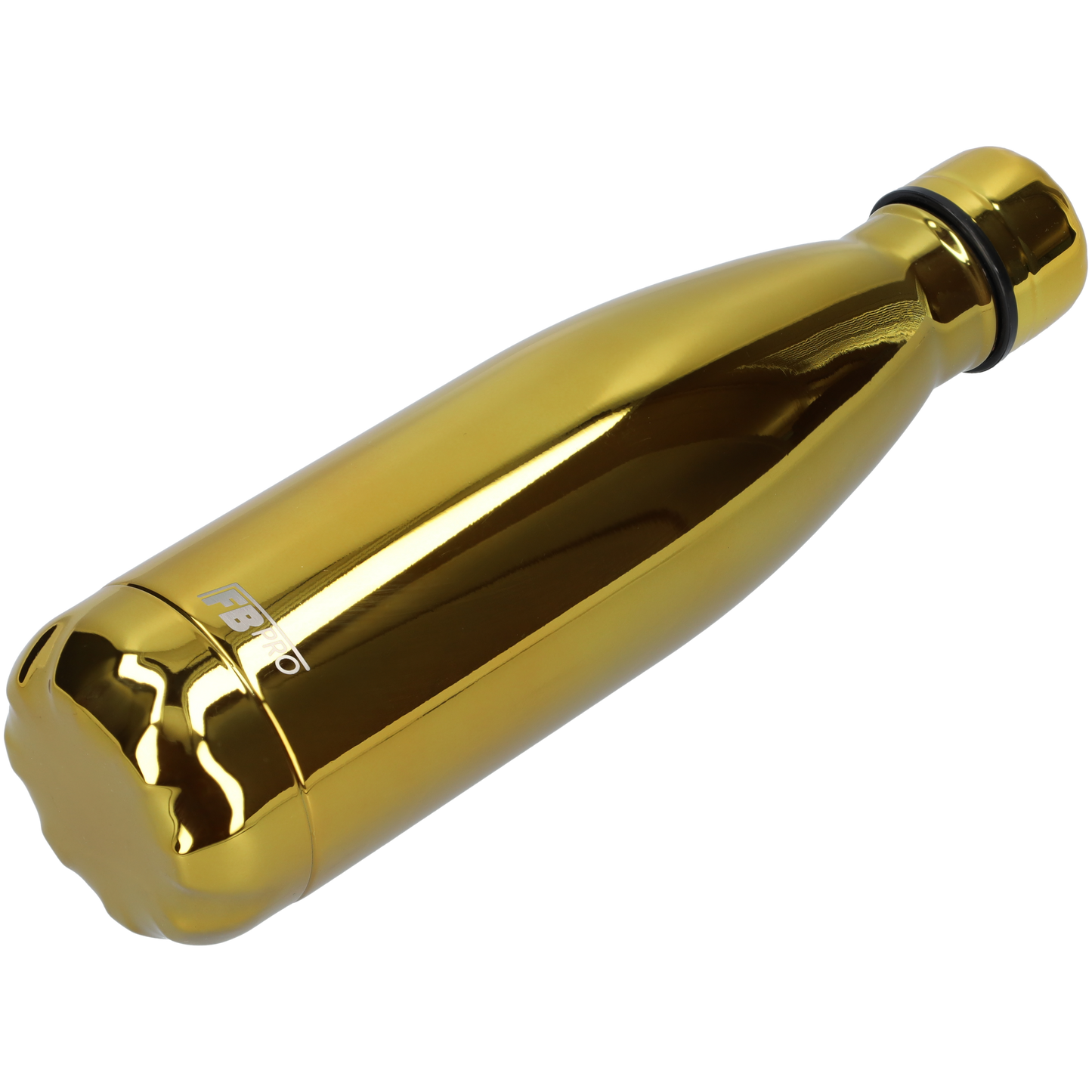FBFS54, Thermosfles, Drinkfles, Waterfles - 500ml - Chrome Gold - Chroom Goud