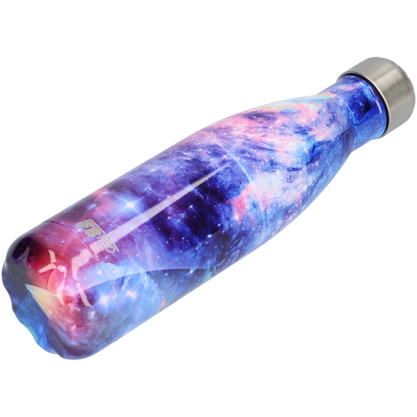 FBFS88, Thermosfles, Drinkfles, Waterfles - 500ml - Galaxy Purple - Sterrenhemel Paars